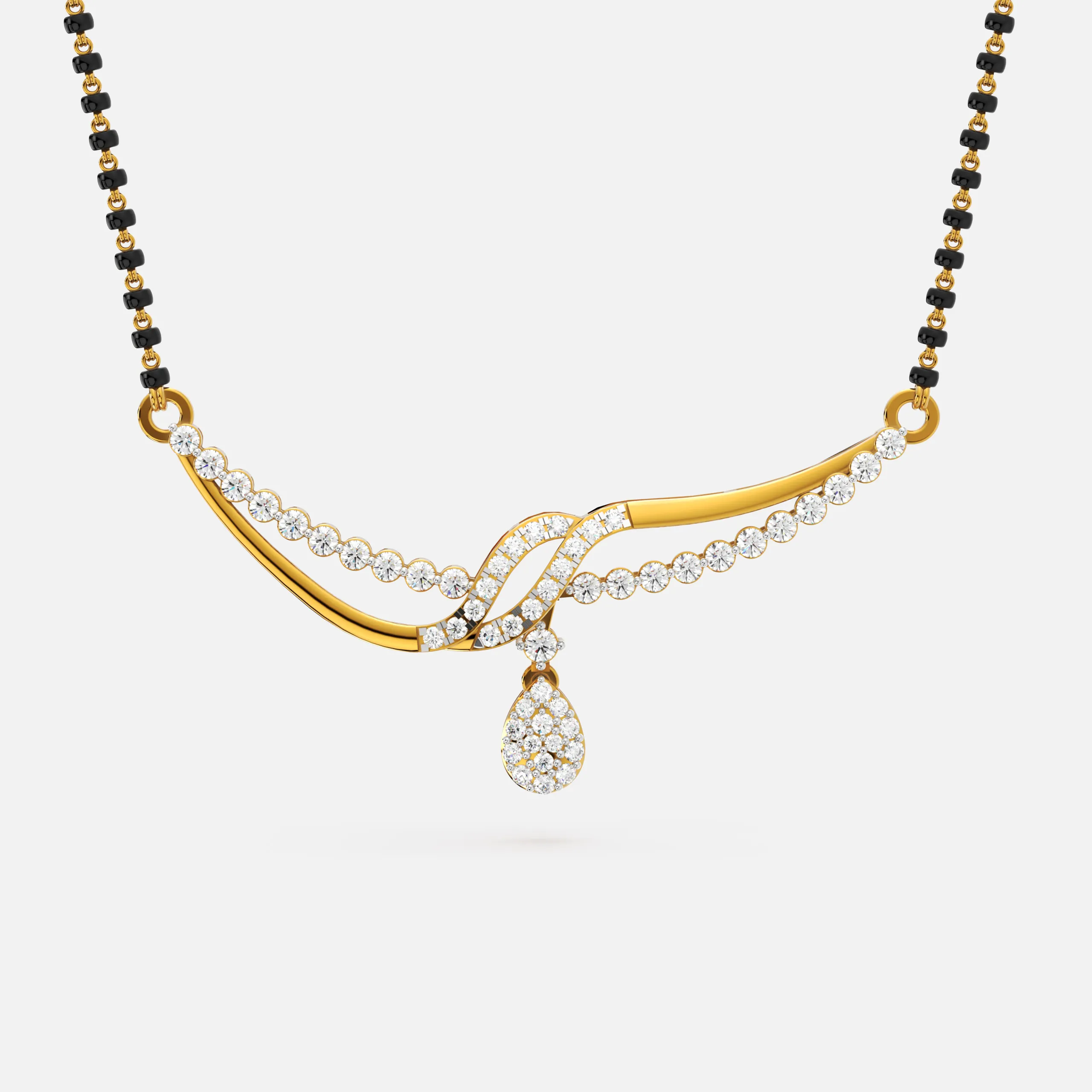 Entwine Drop Diamond Mangalsutra