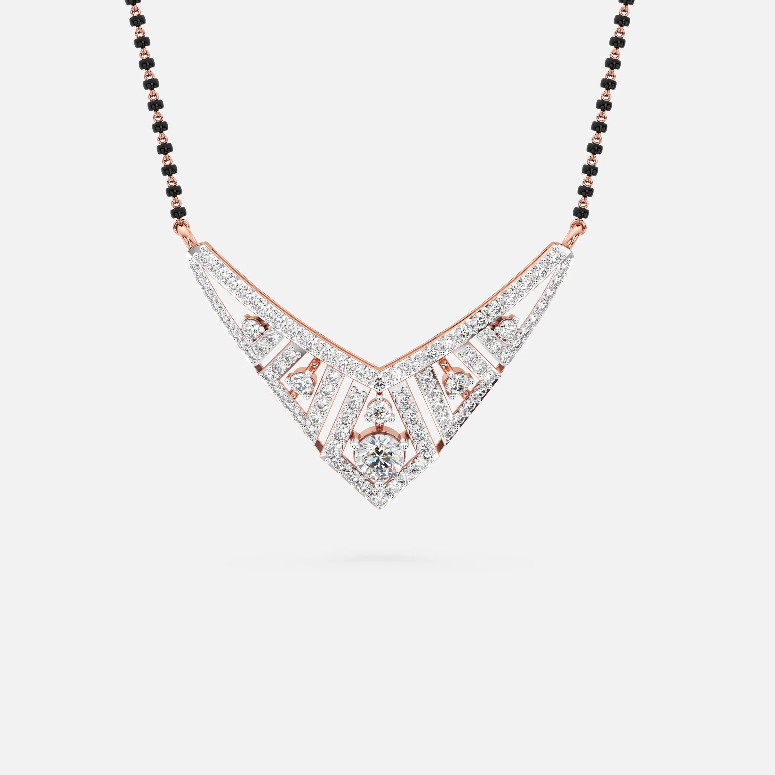 V-Shape Diamond Mangalsutra