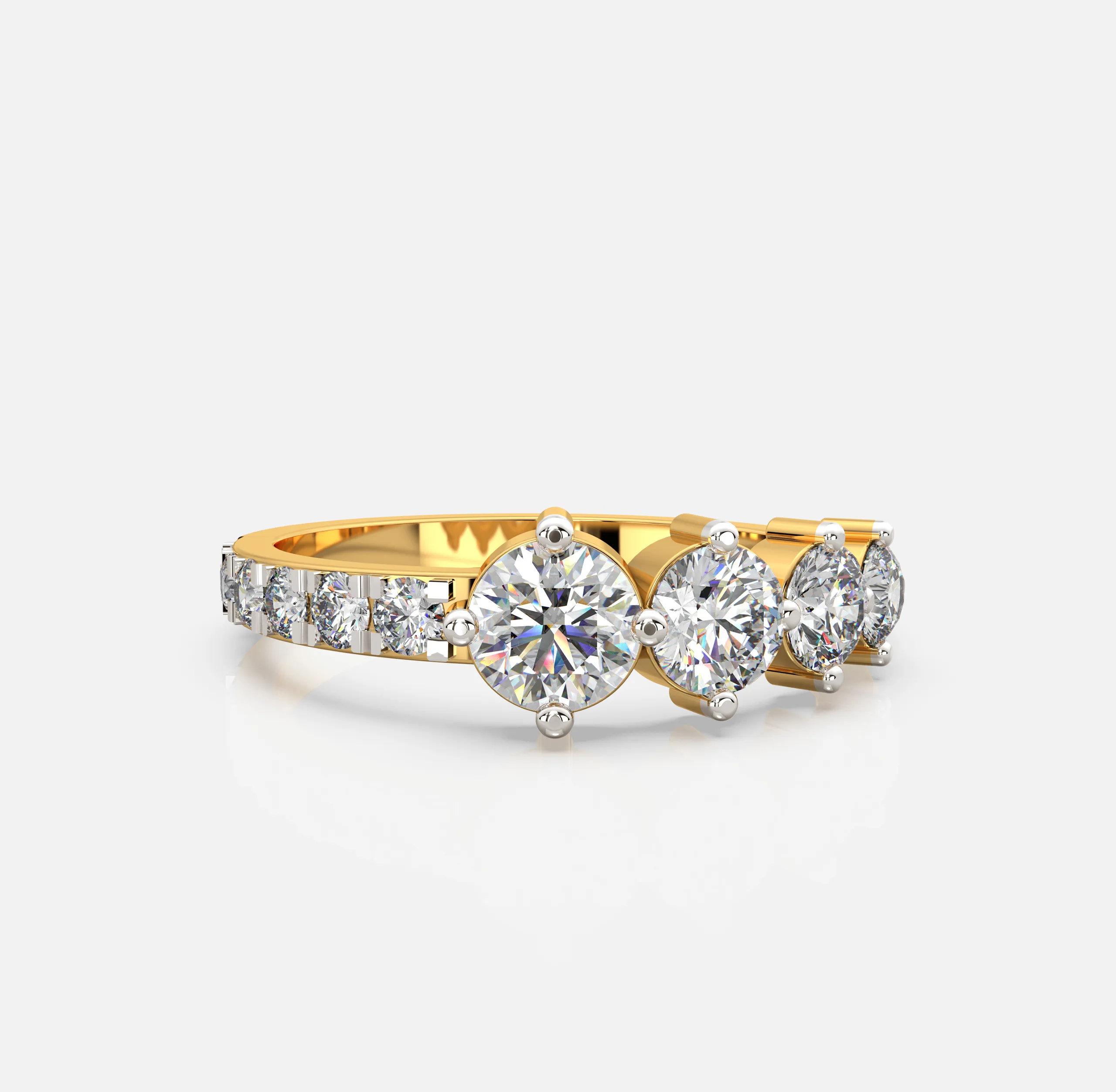 Grace Line Diamond Ring