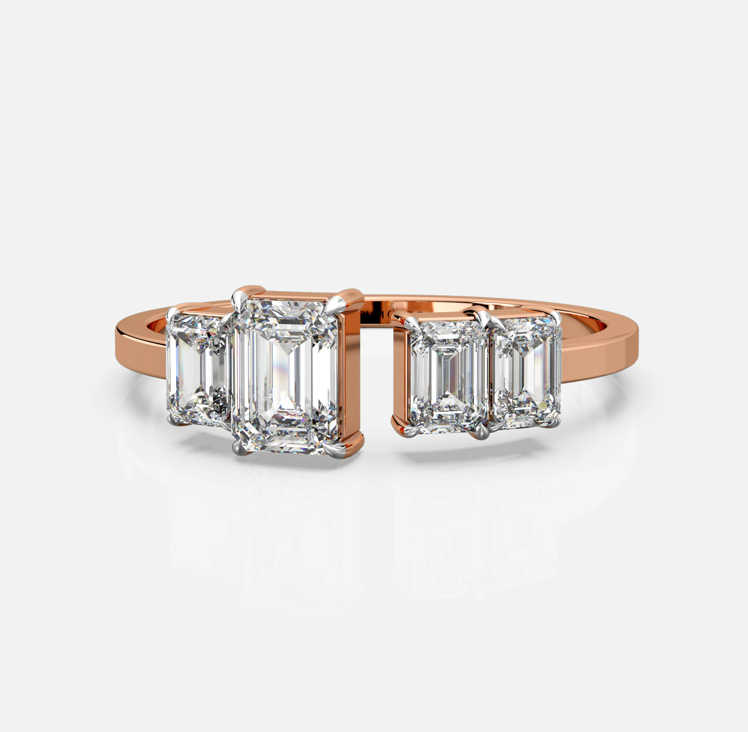 Emerald Trio Radiant Ring