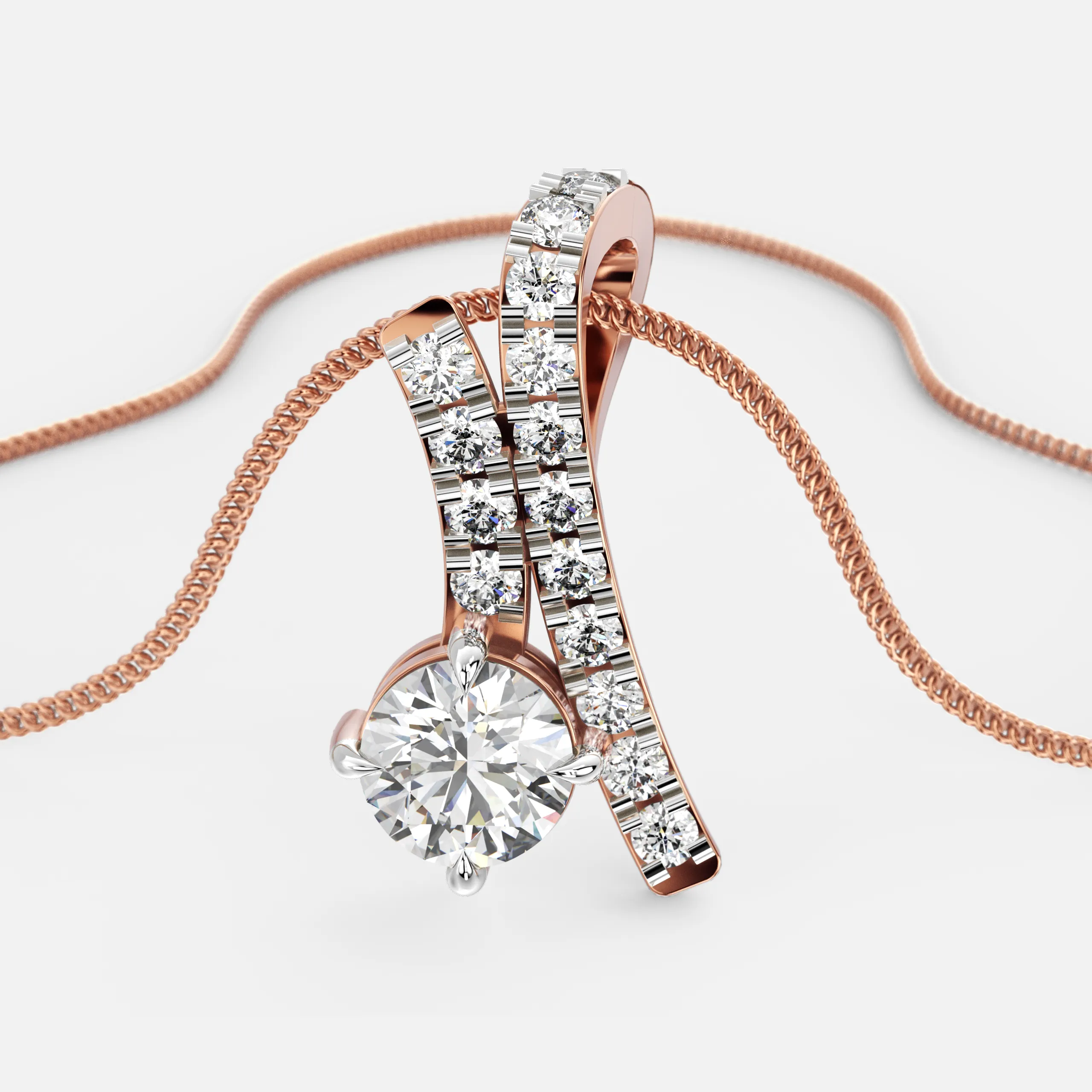 Luxury Arc Diamond Pendant
