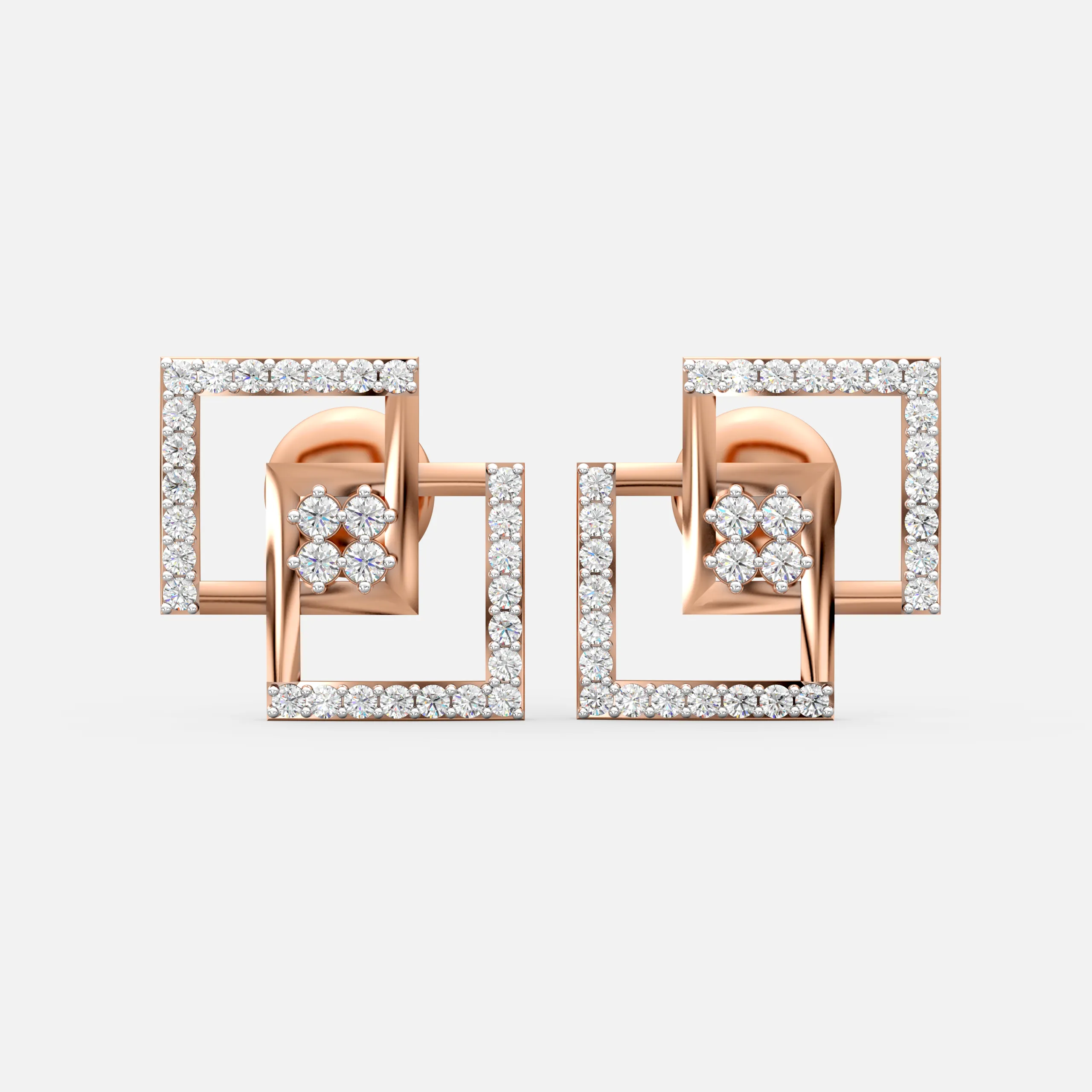 Dual Frame Bloom Diamond Studs