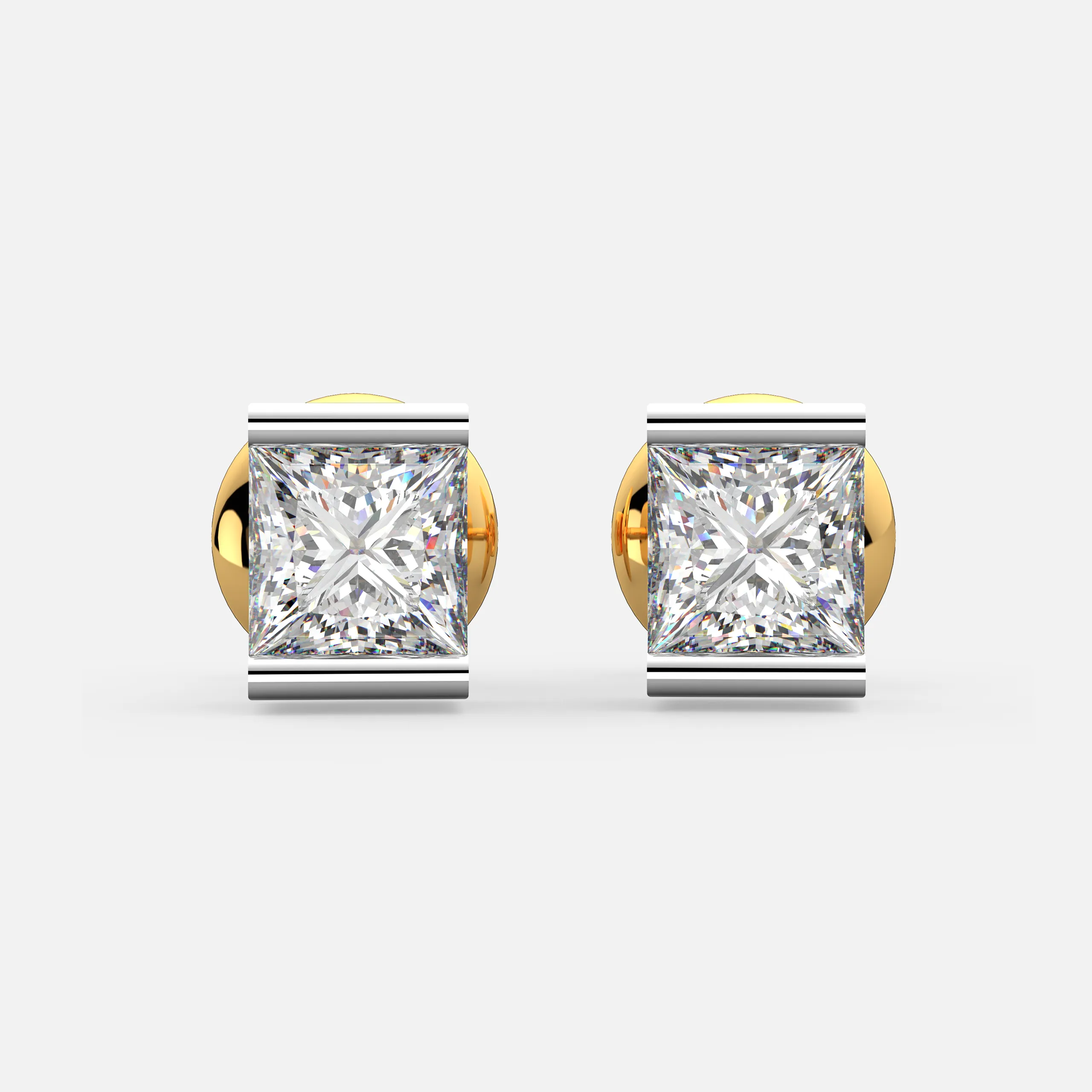 Spark Square Diamond Studs