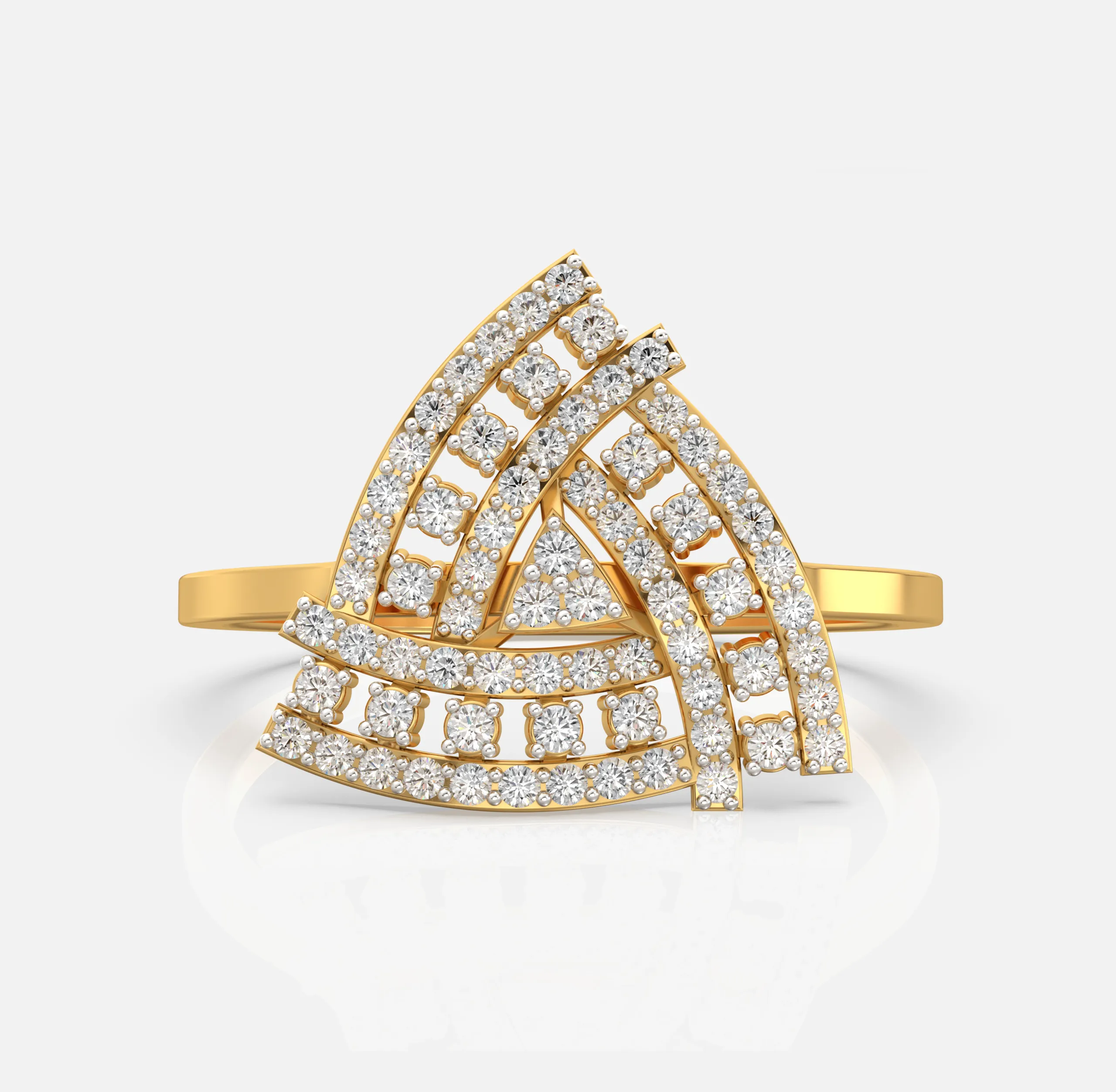 Luminous Arc Diamond Ring