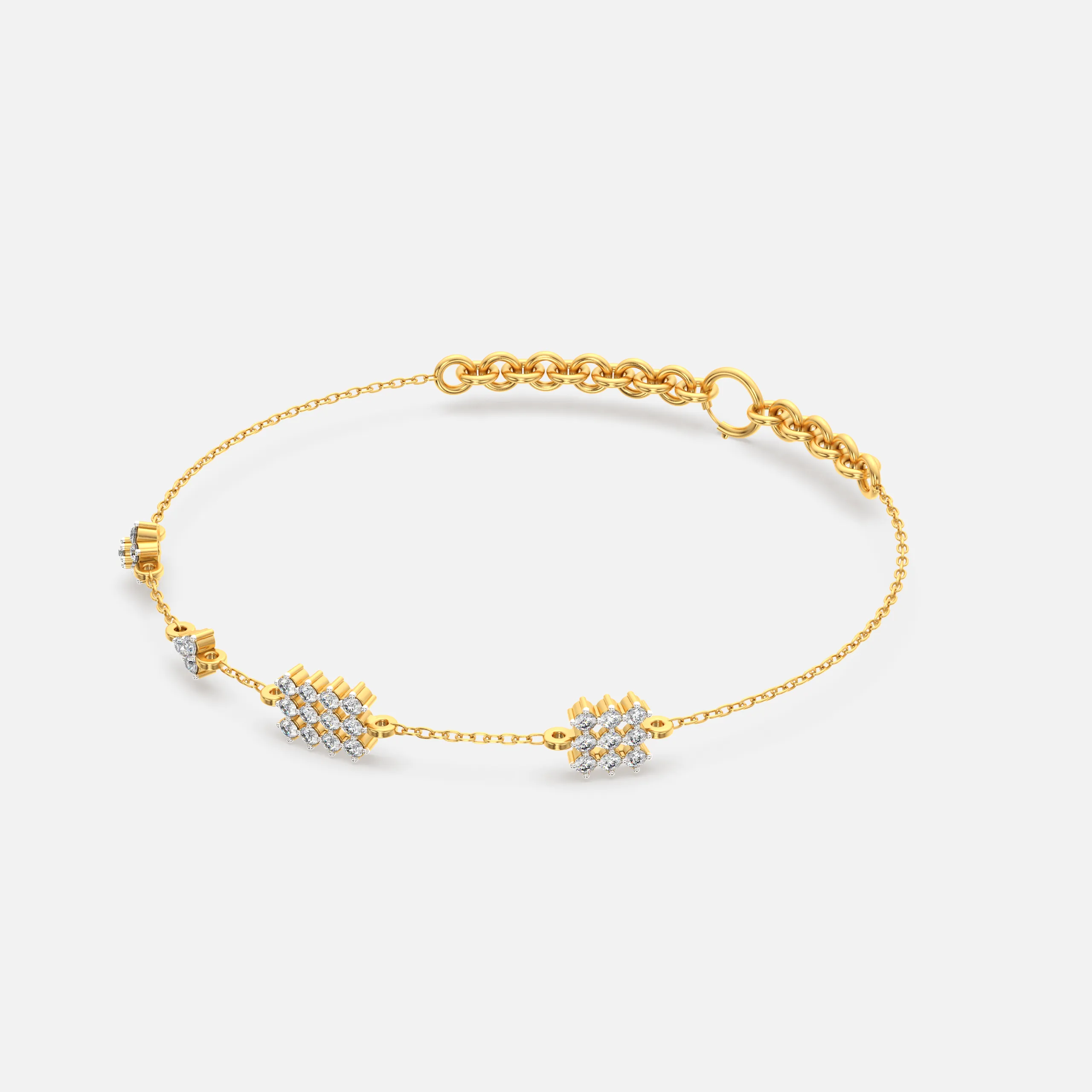 Dainty Cluster Diamond Bracelet