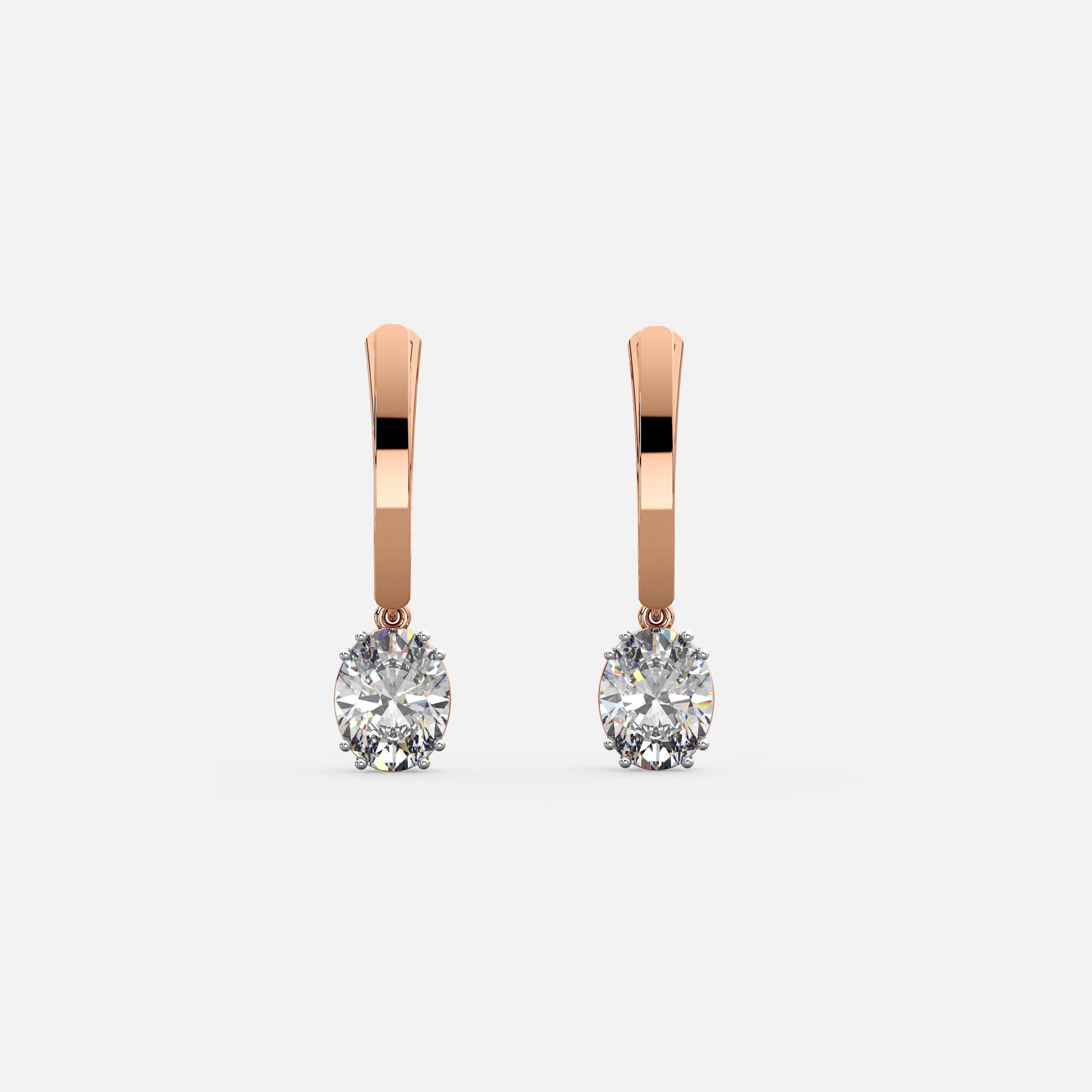 Eternal Oval Drop Earrings