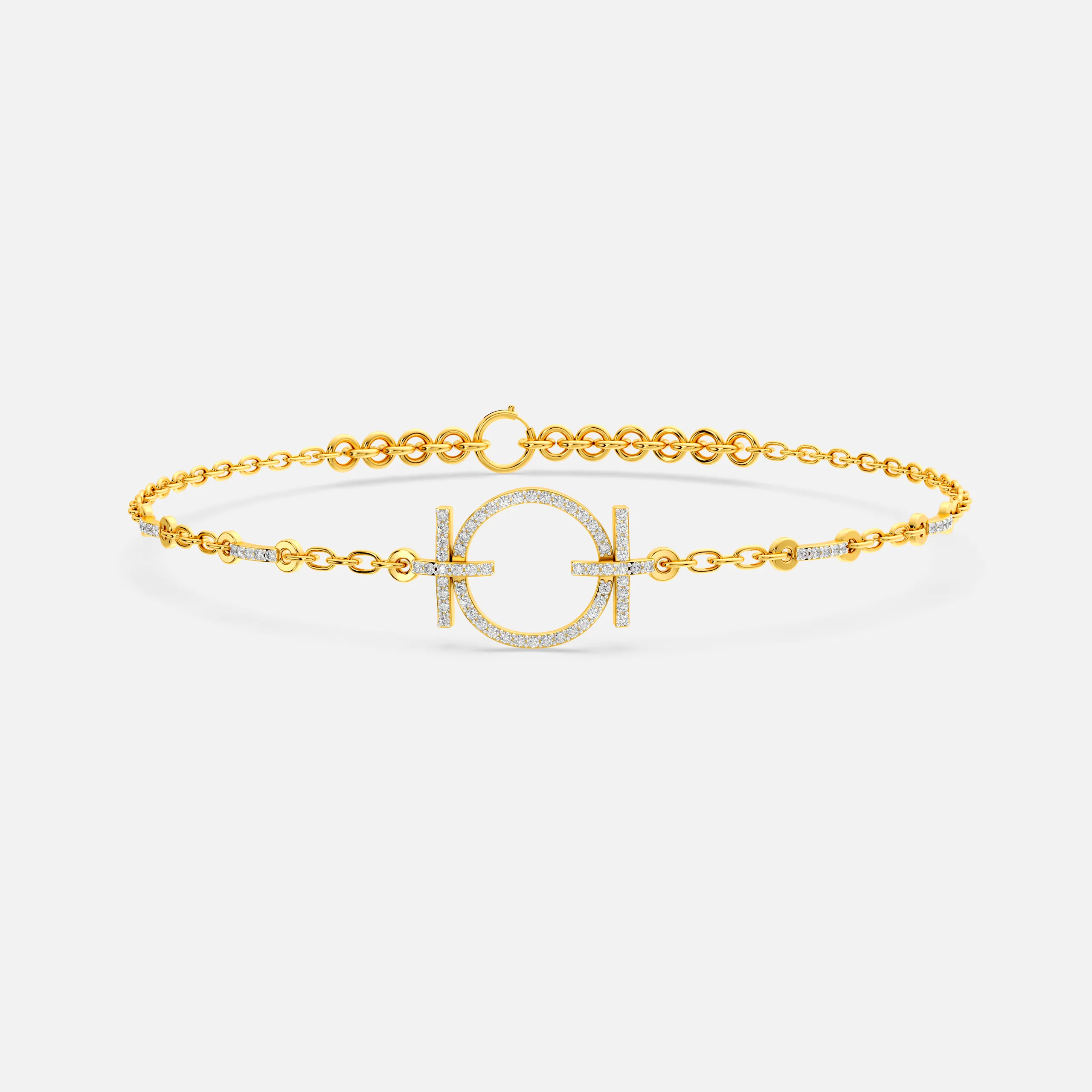 Halo Chain Diamond Bracelet