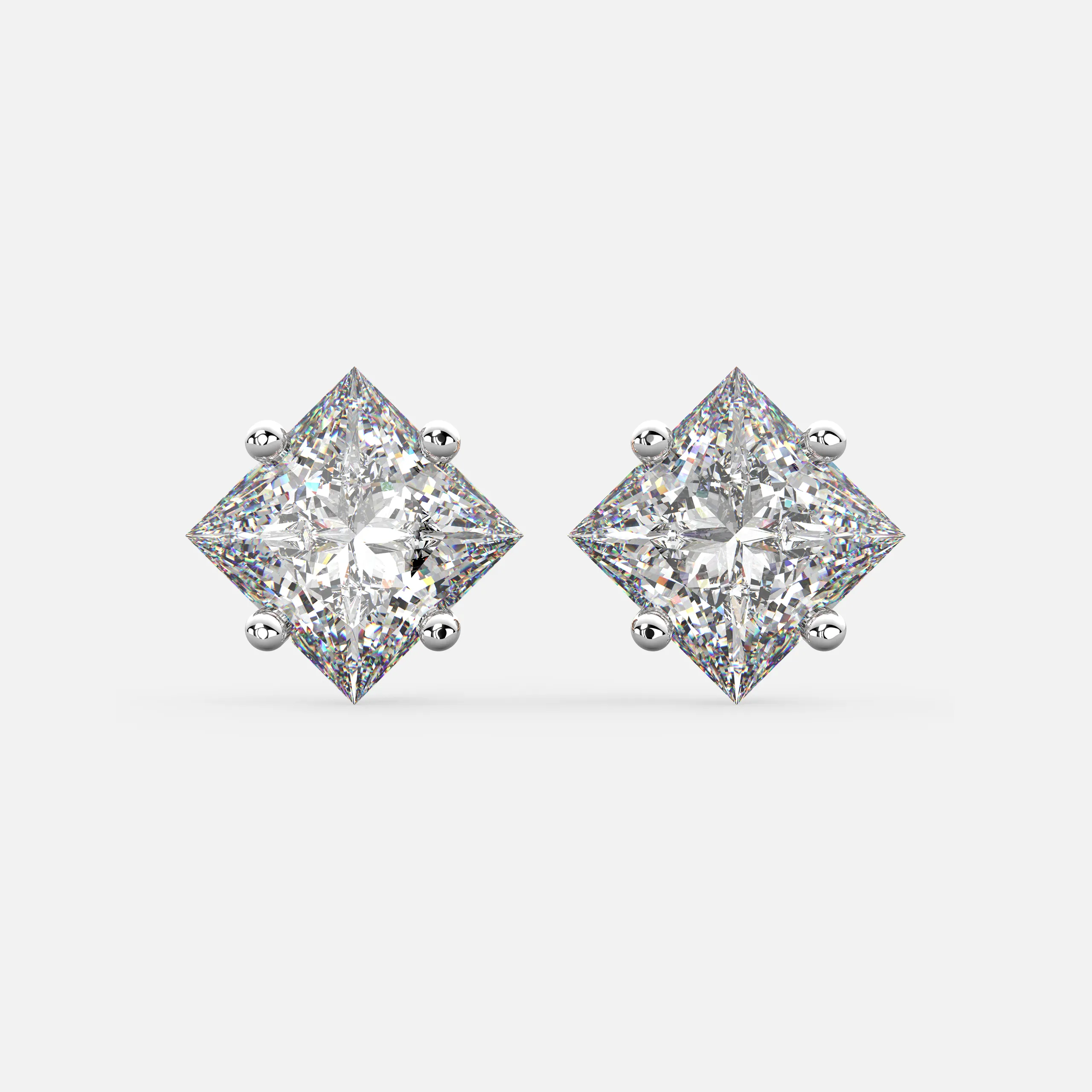 Classic Princess Solitaire Studs