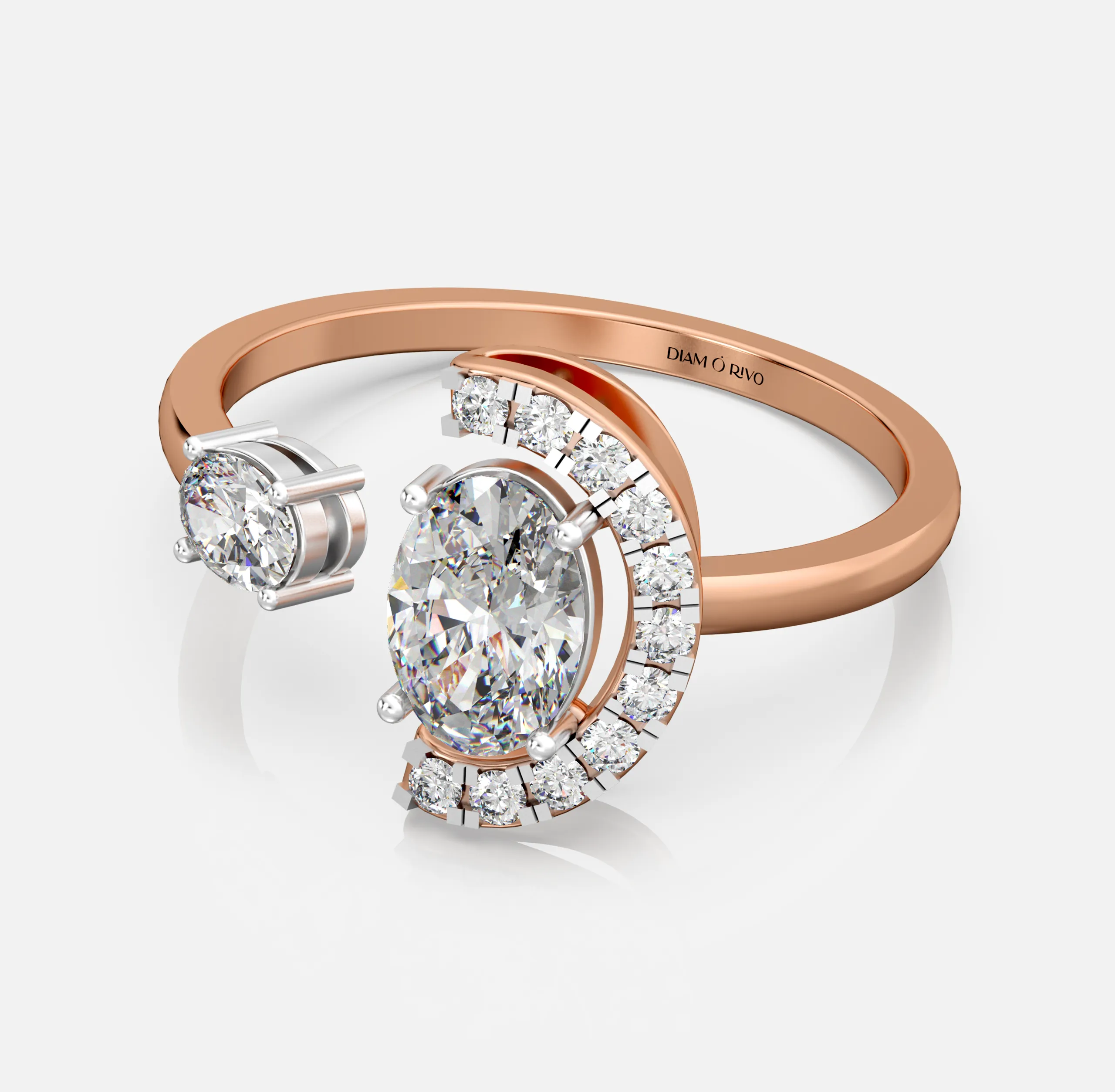 Oval Crescent Open Ring