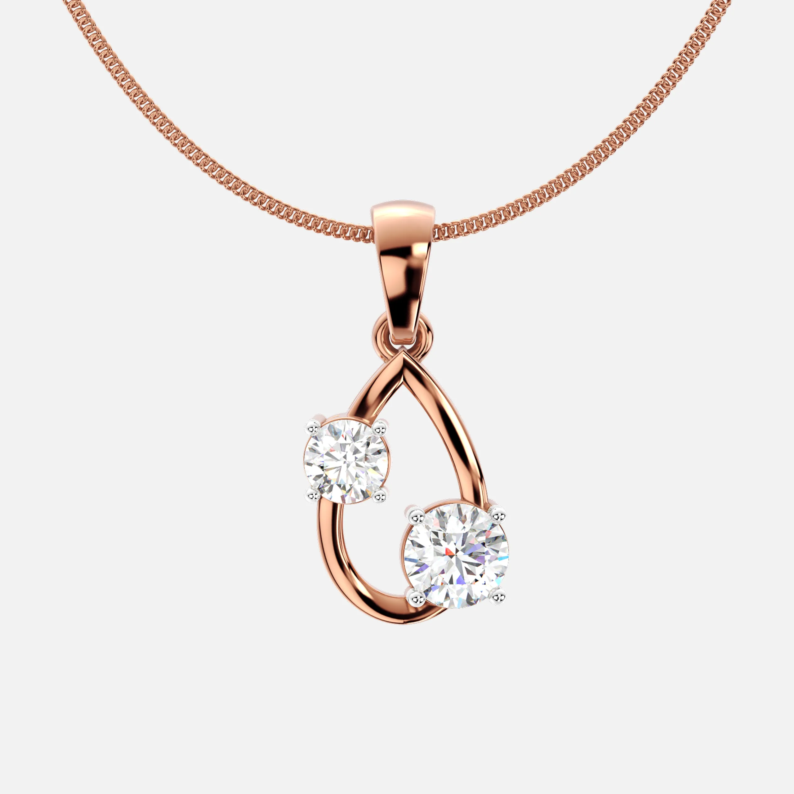 Twirl of Brilliance Diamond Pendant