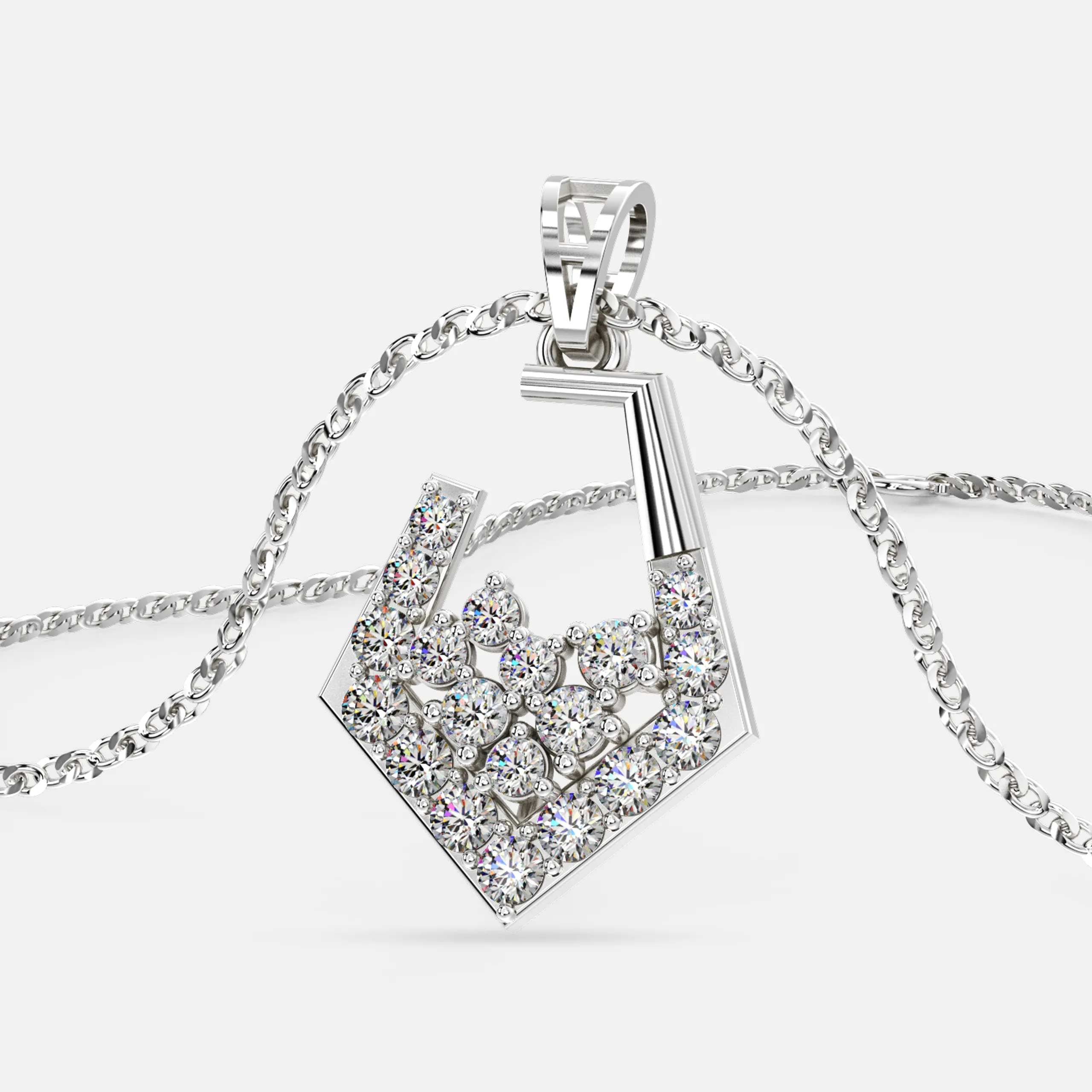 Sterling Sparkle Diamond Pendant