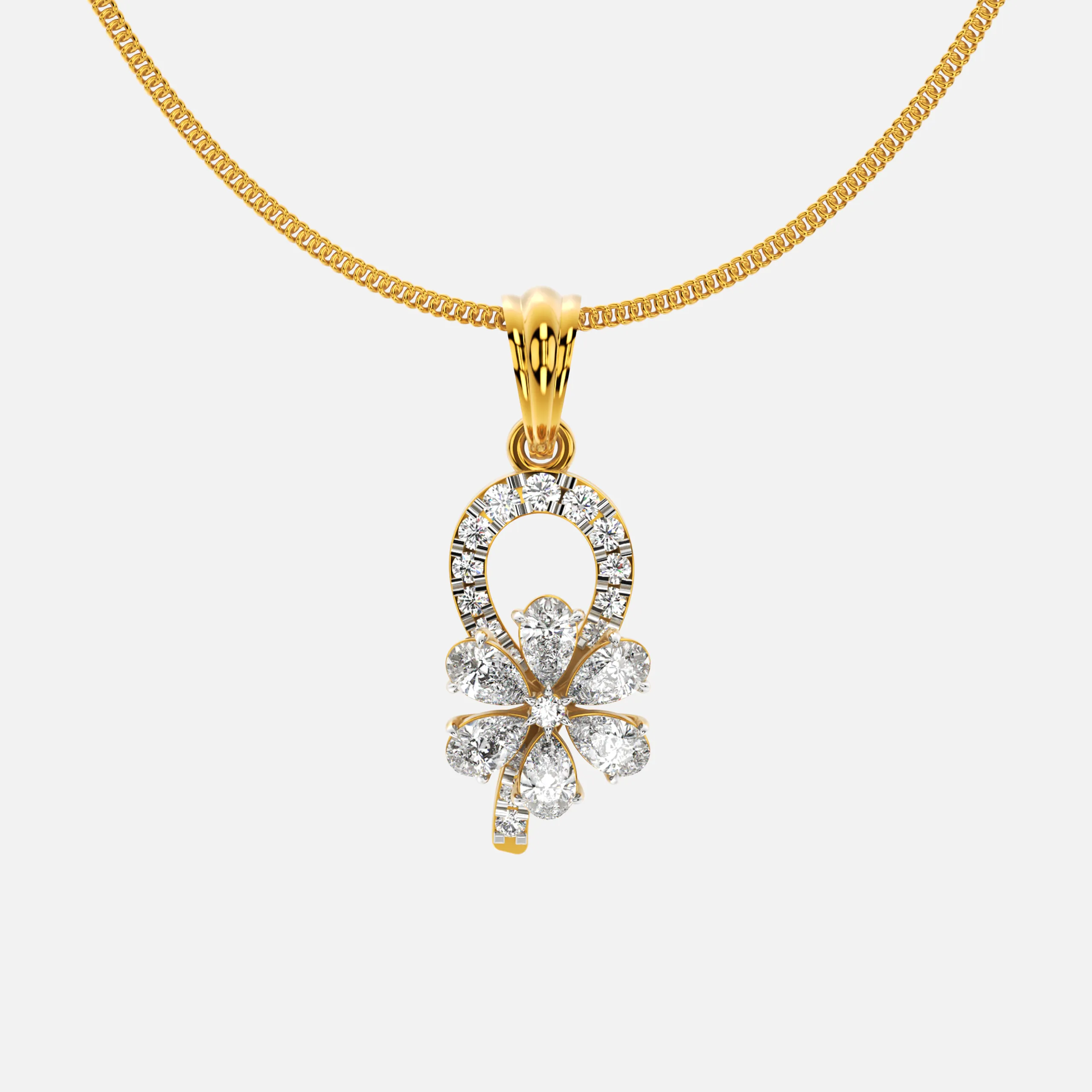 Flora Loop Diamond Pendant