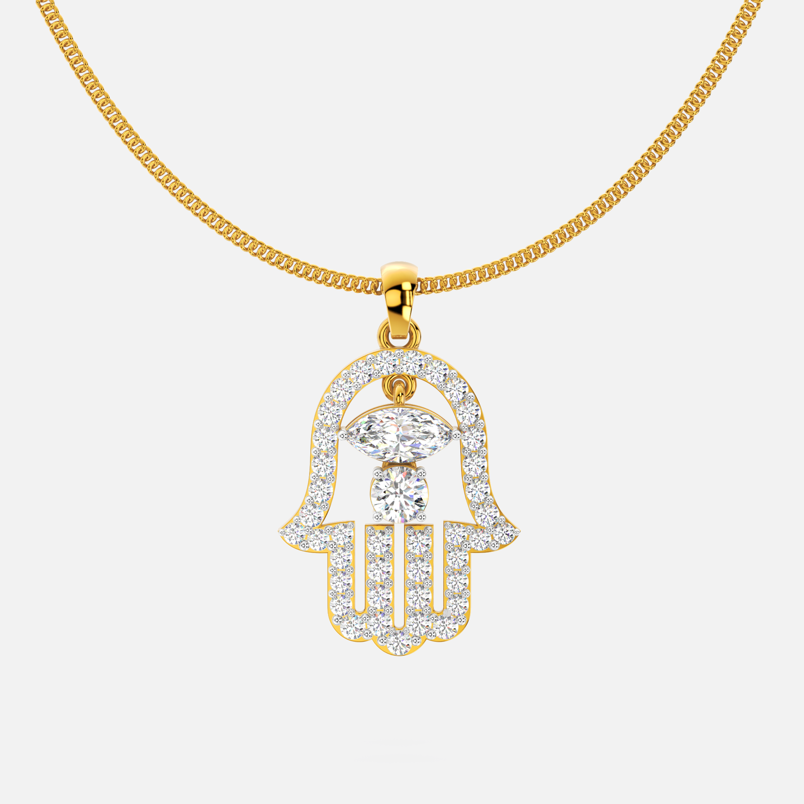 Heavenly Palm Diamond Pendant