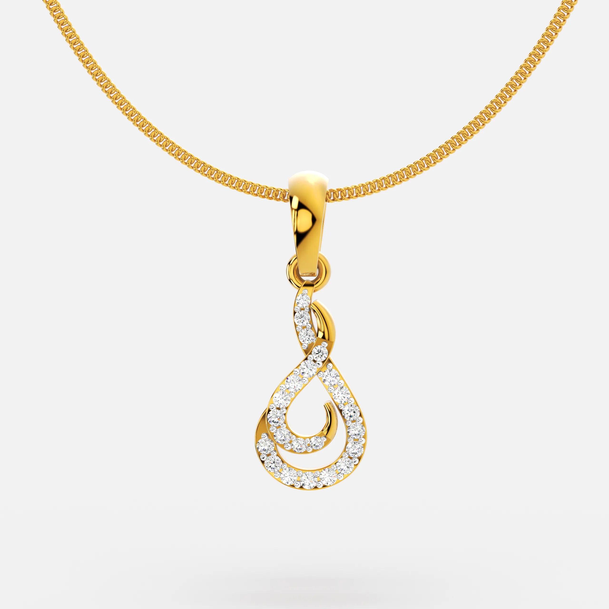 Infinity Swirl Diamond Pendant