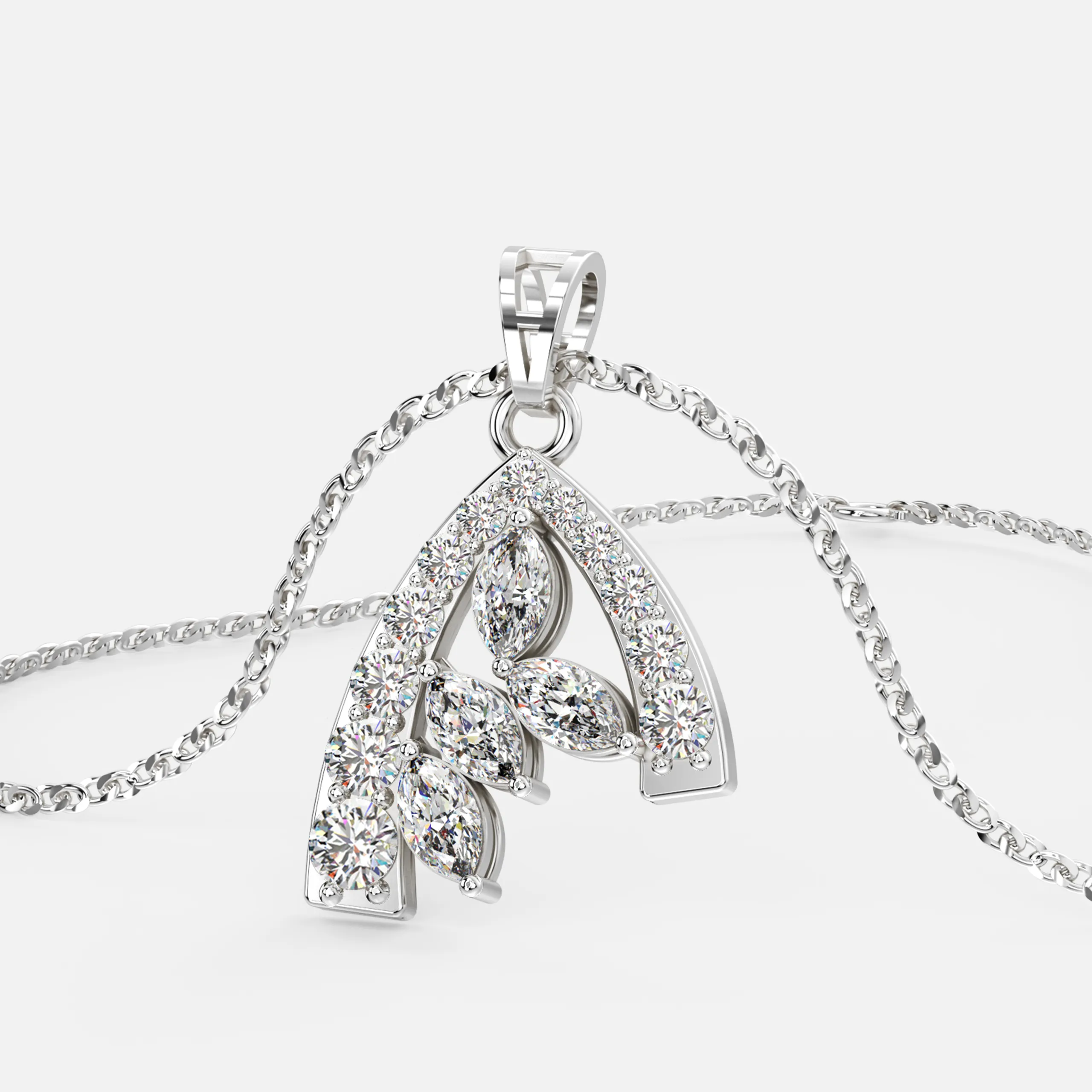 Radiant Blossom Diamond Pendant