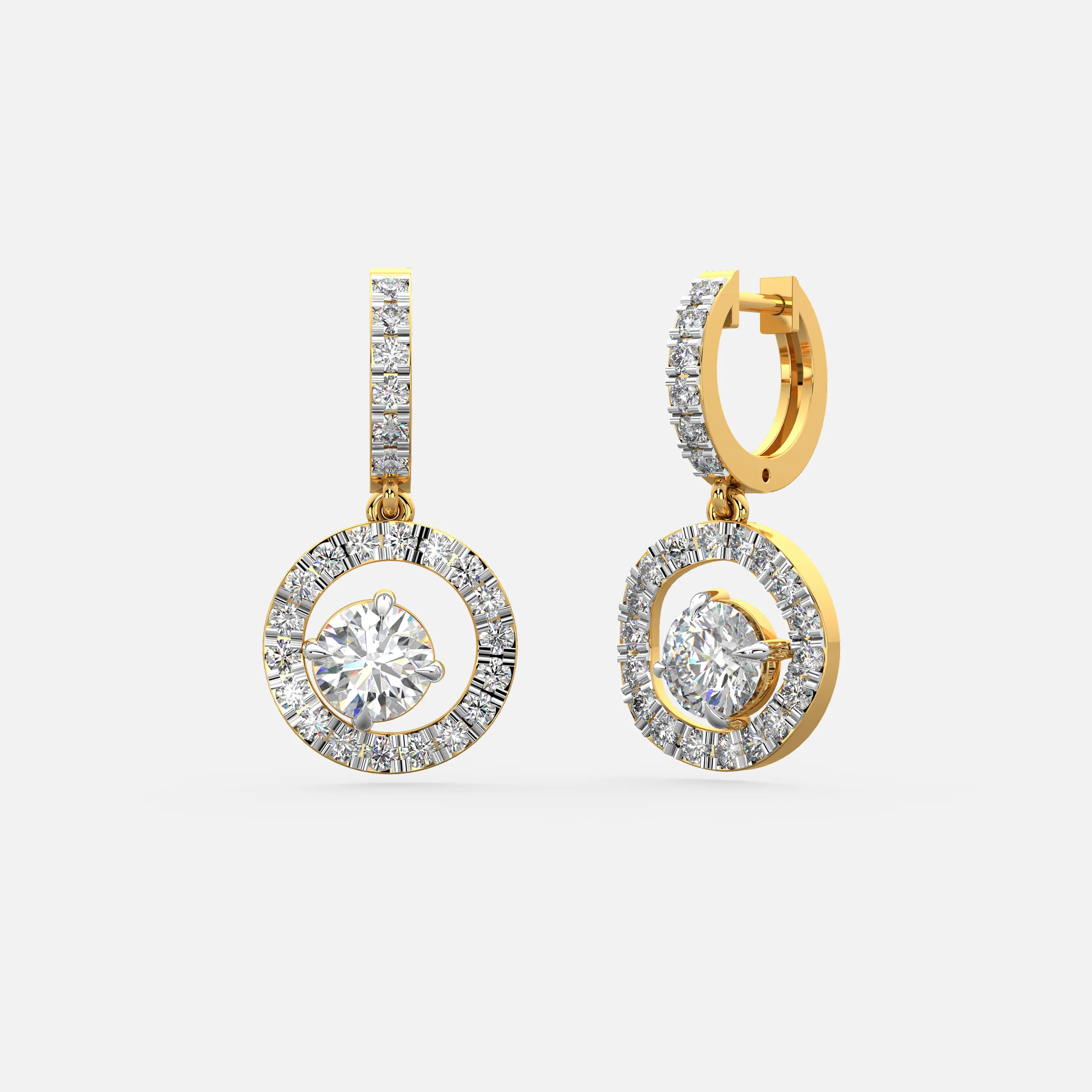 Radiant Orbit Diamond Earrings