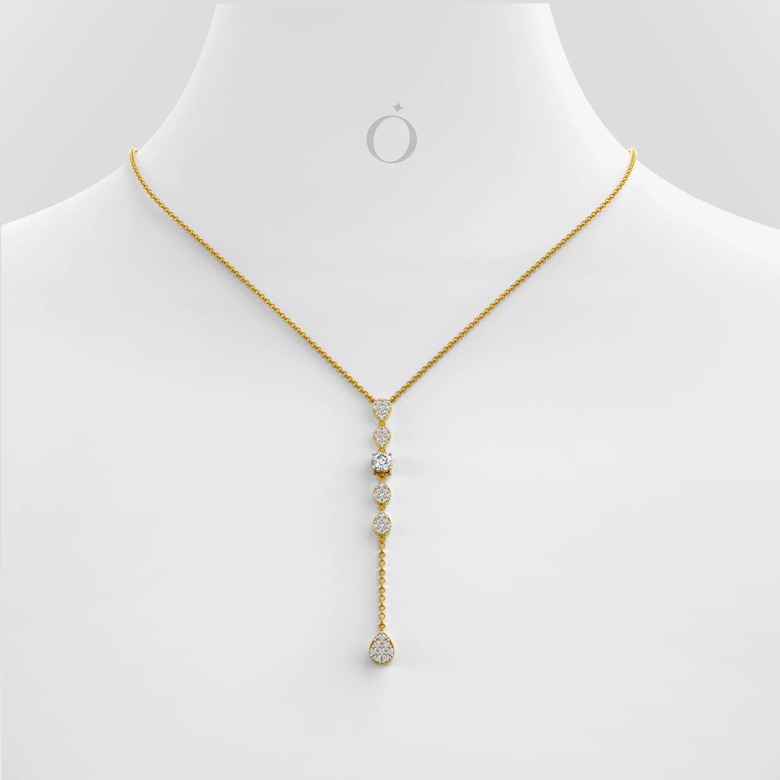 Elegant Linear Diamond Necklace