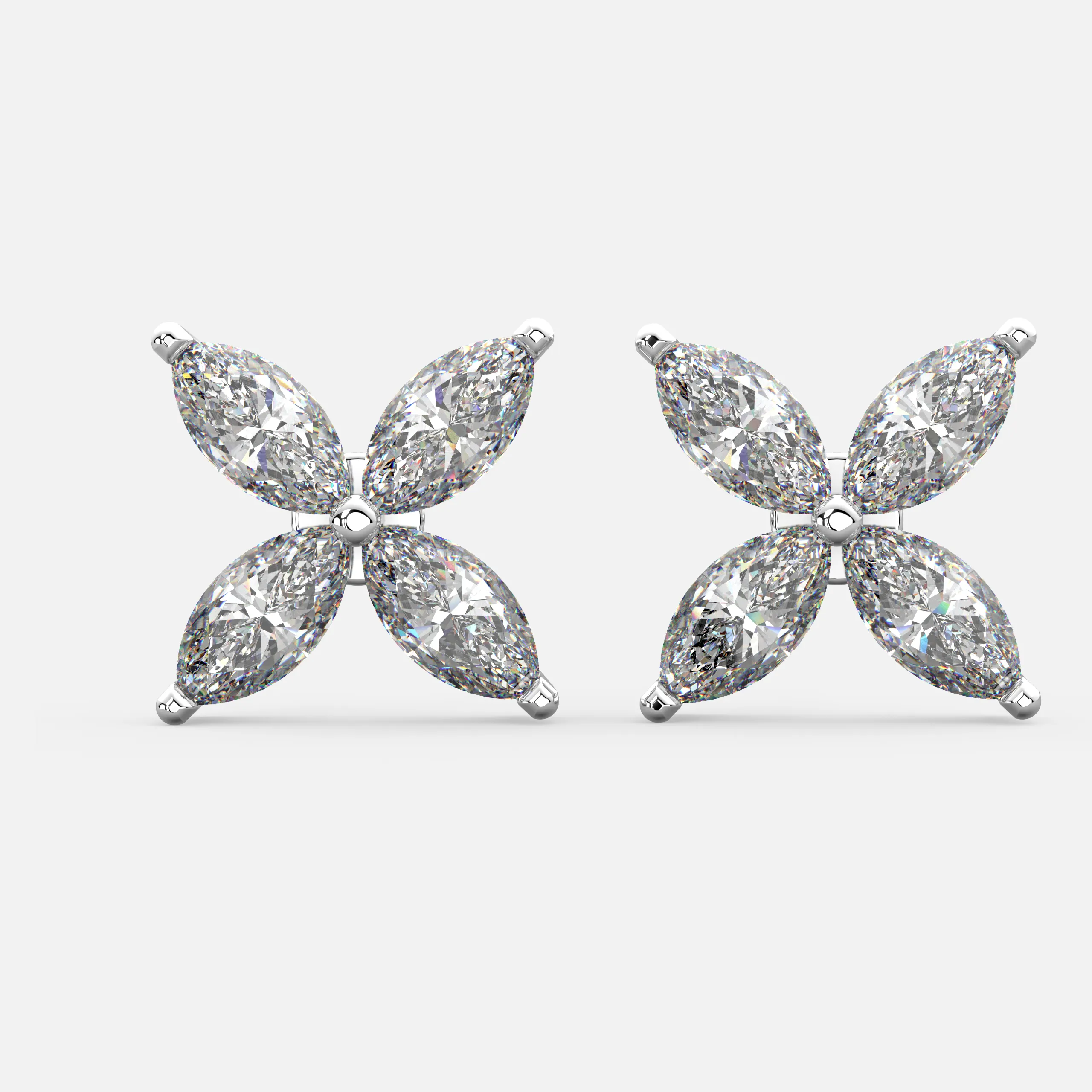 Marquise Blossom Diamond Studs