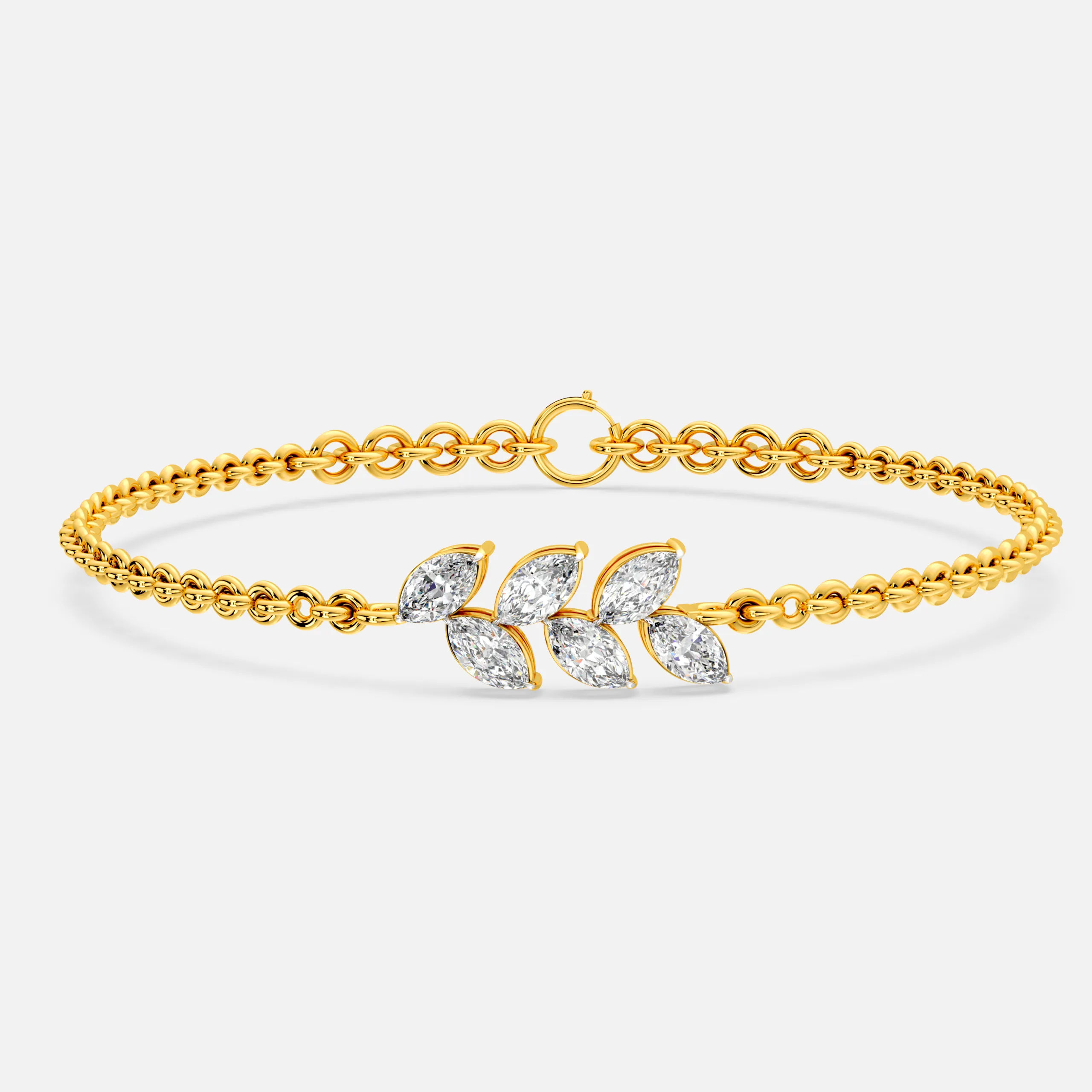 Marquise Leaf Diamond Bracelet