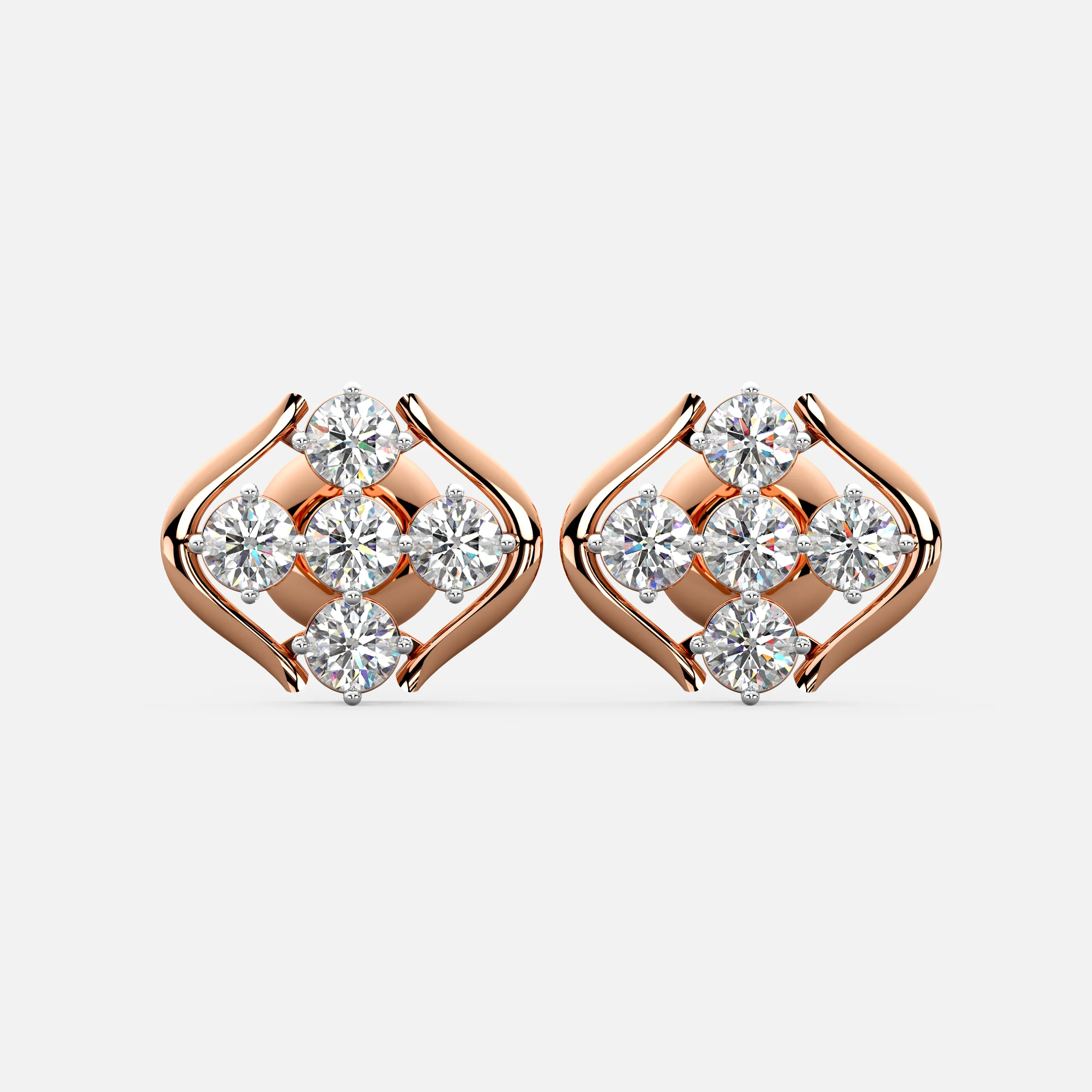 Radiant Frame Diamond Earrings