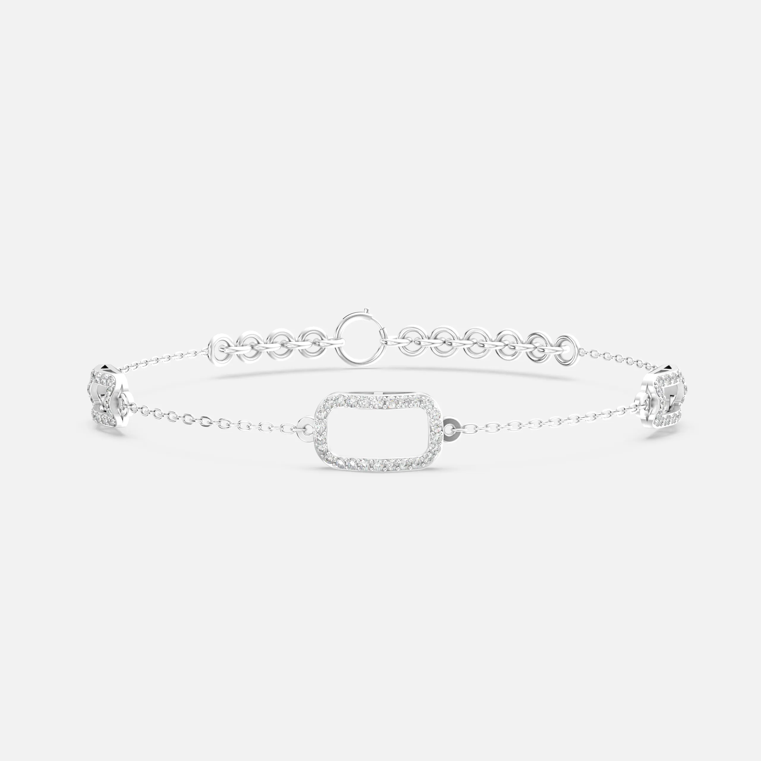 Diamond Frame Link Pendant