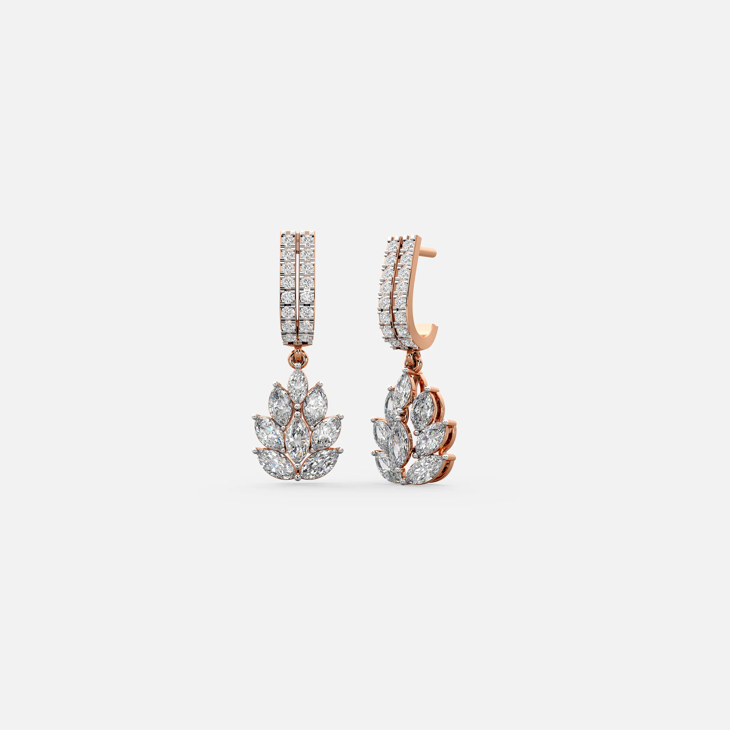 Bloom Drop Diamond Earrings