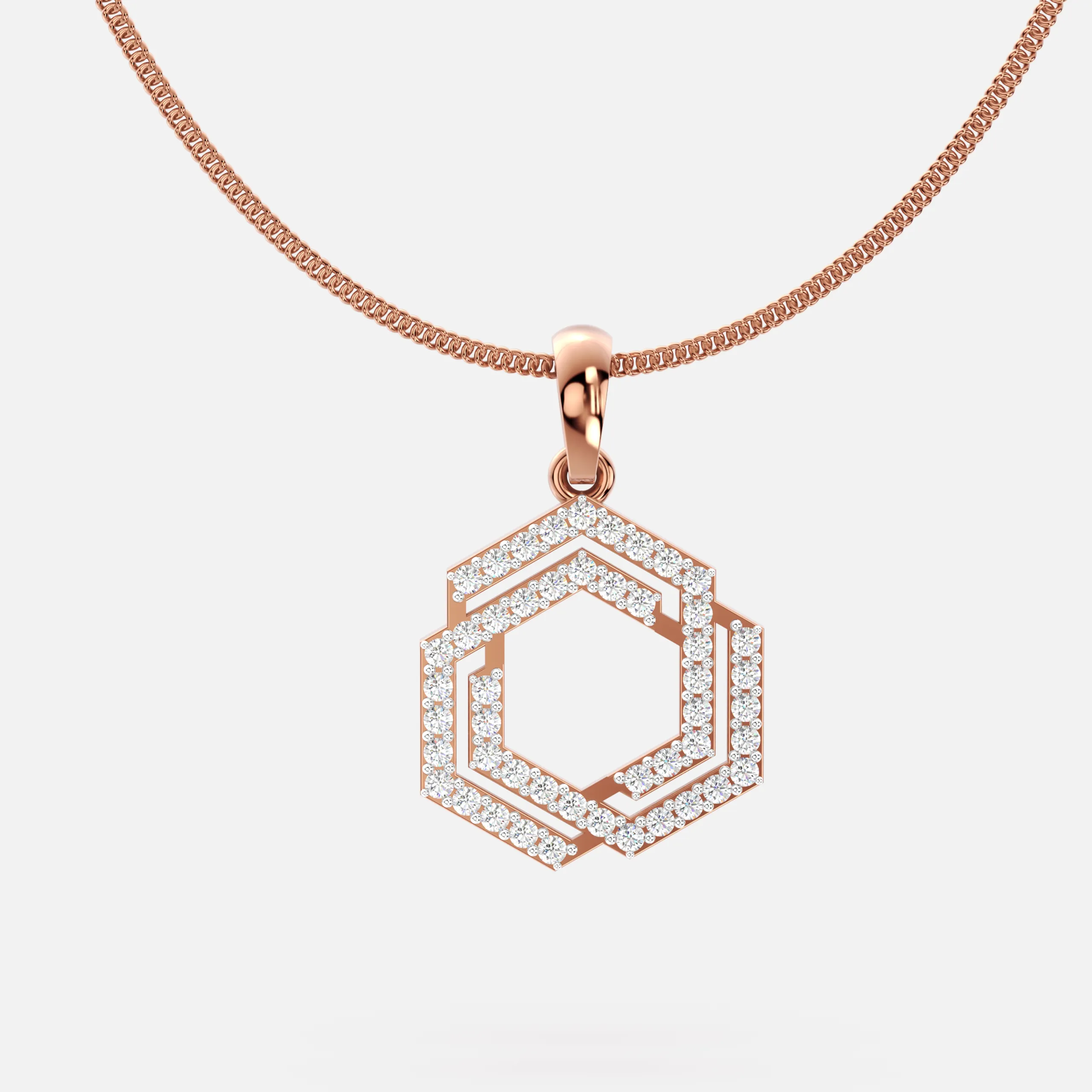 Hexa Glow Diamond Pendant