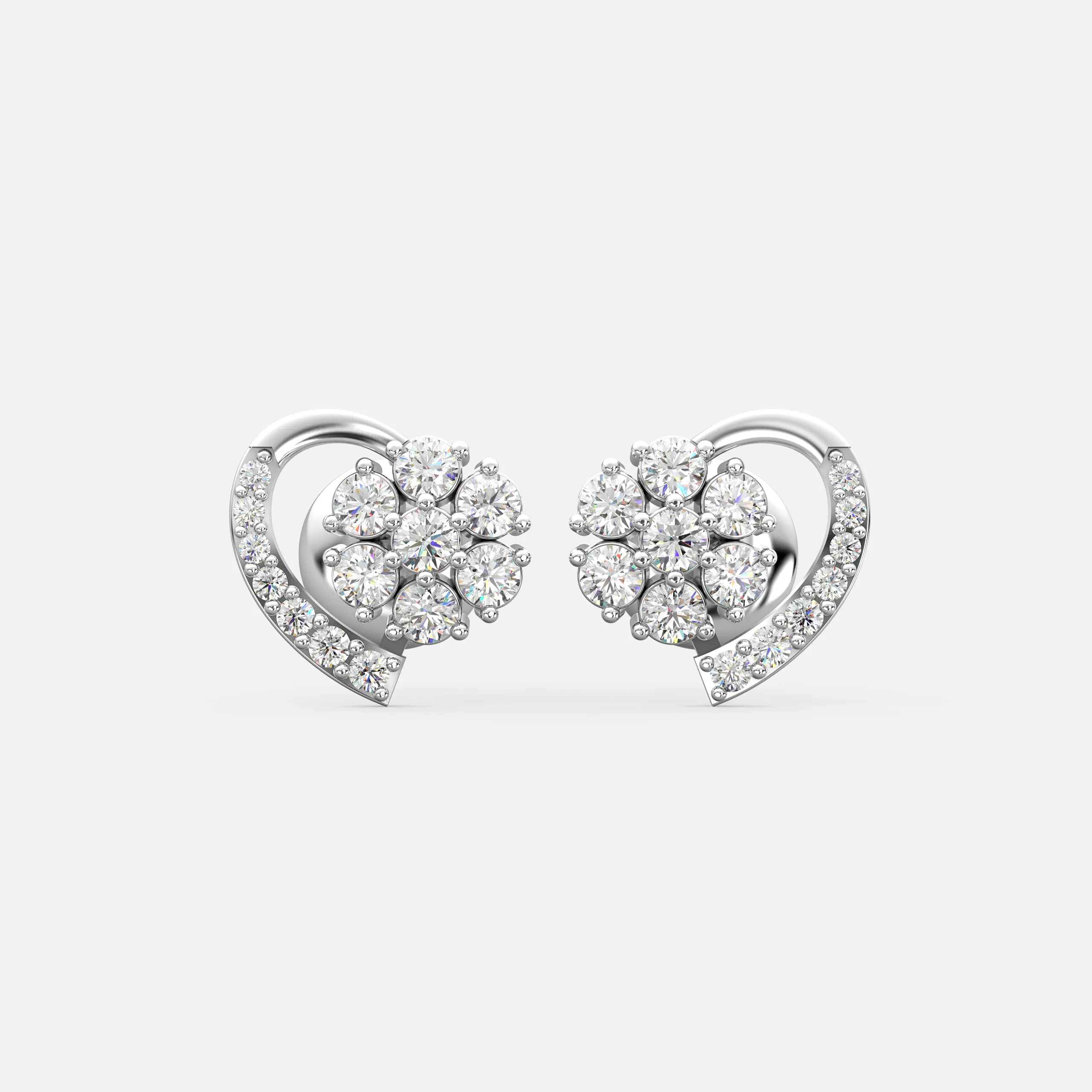 Blossom Heart Diamond Studs