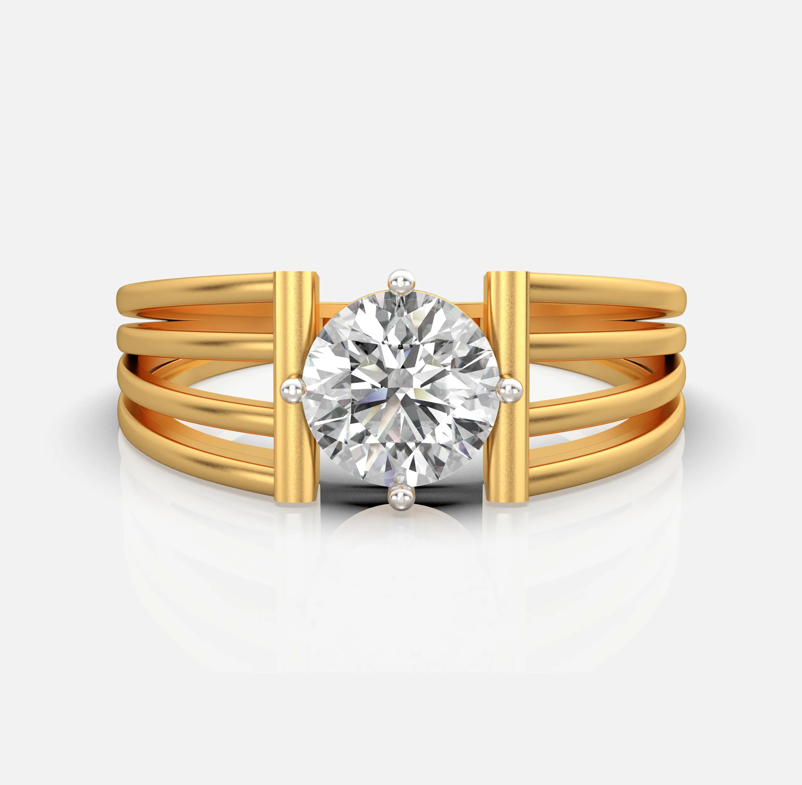 Parallel Bar Diamond Ring