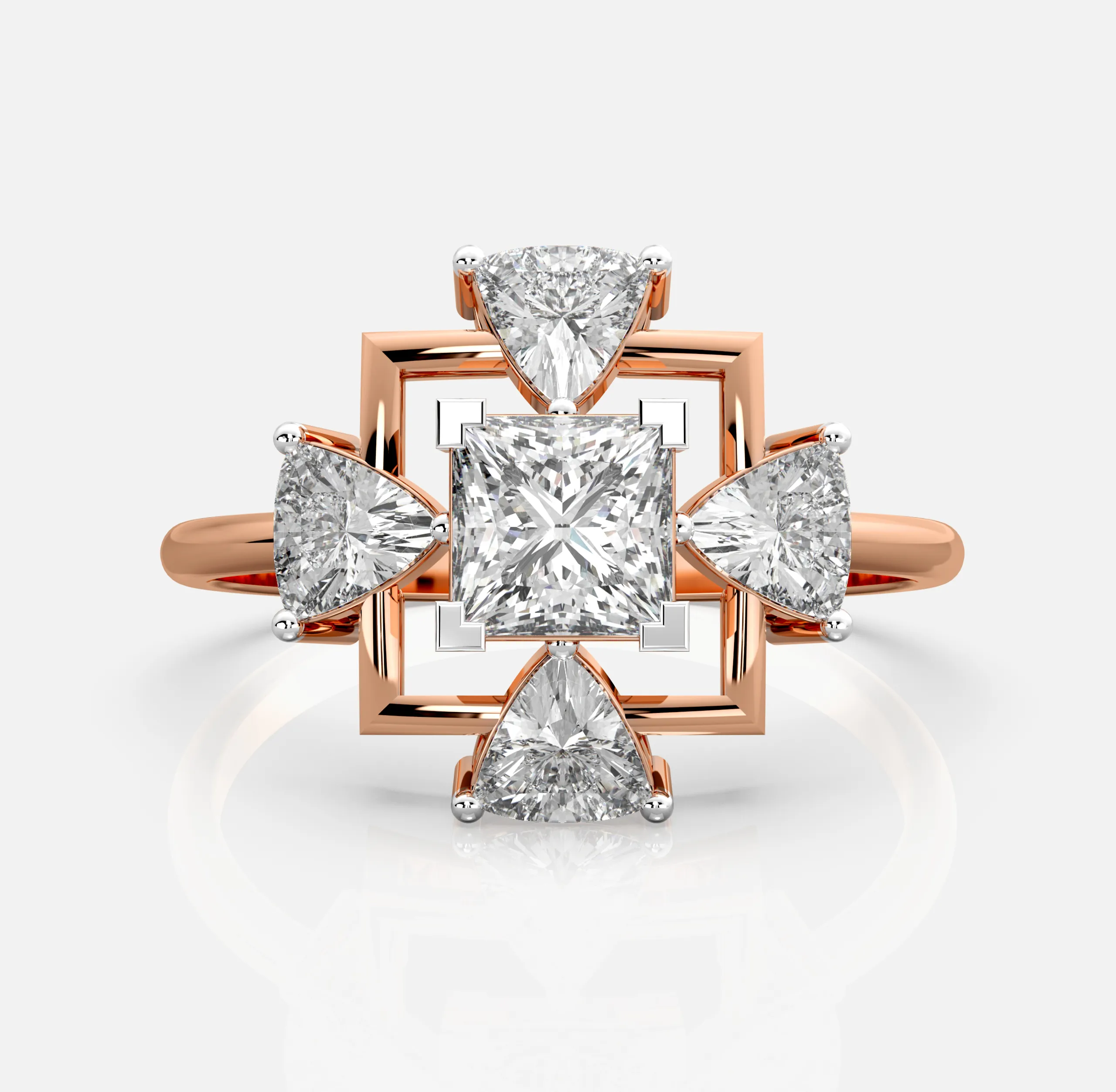 Radiant Quadra Diamond Ring