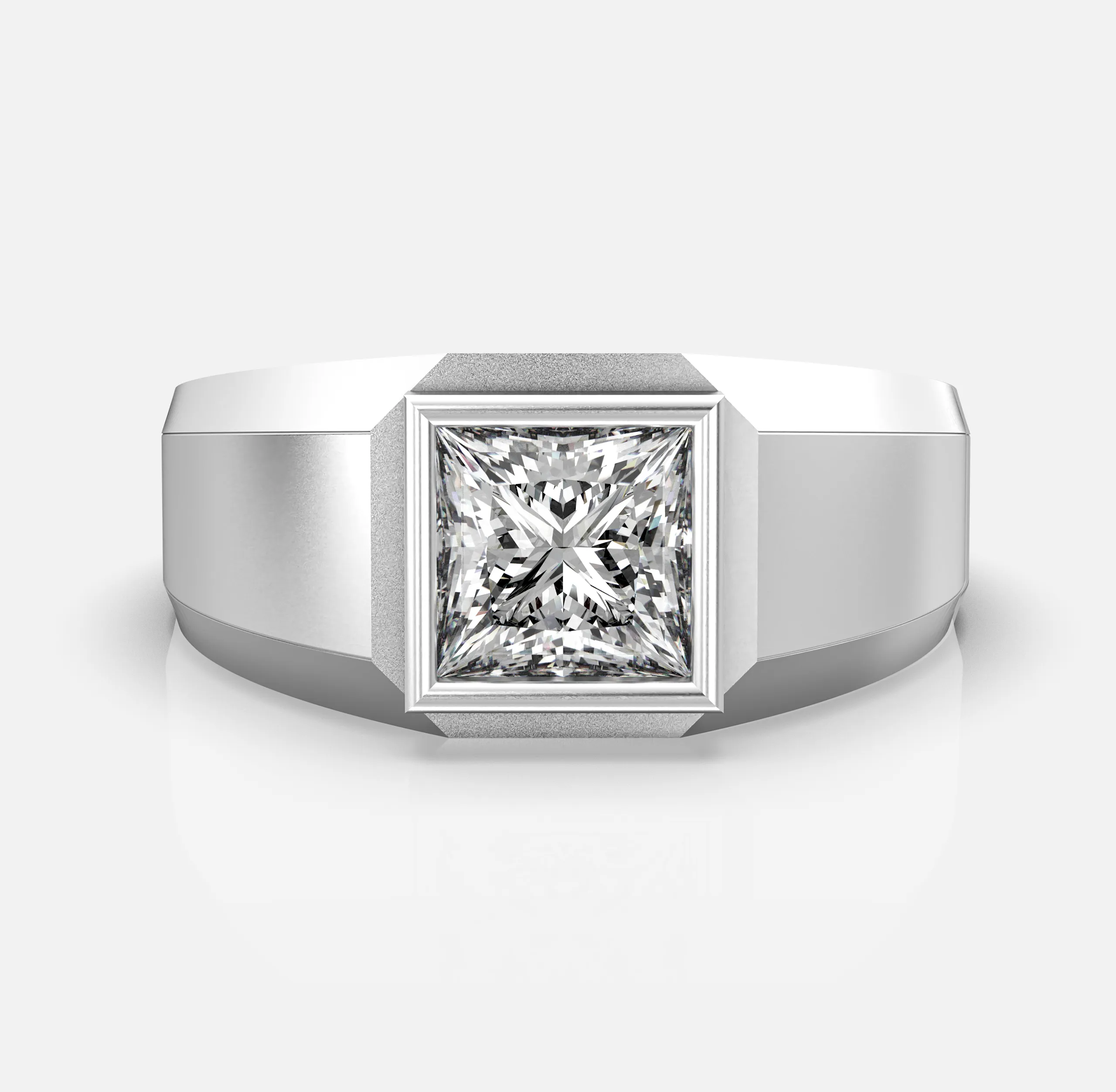 Bold Princess Solitaire Ring