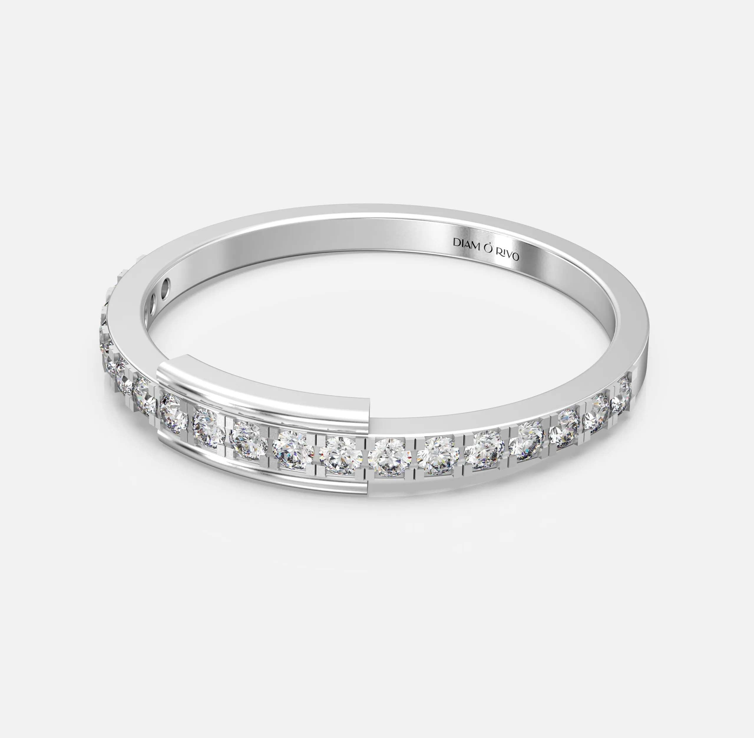 Diamond Rail Wrap Ring