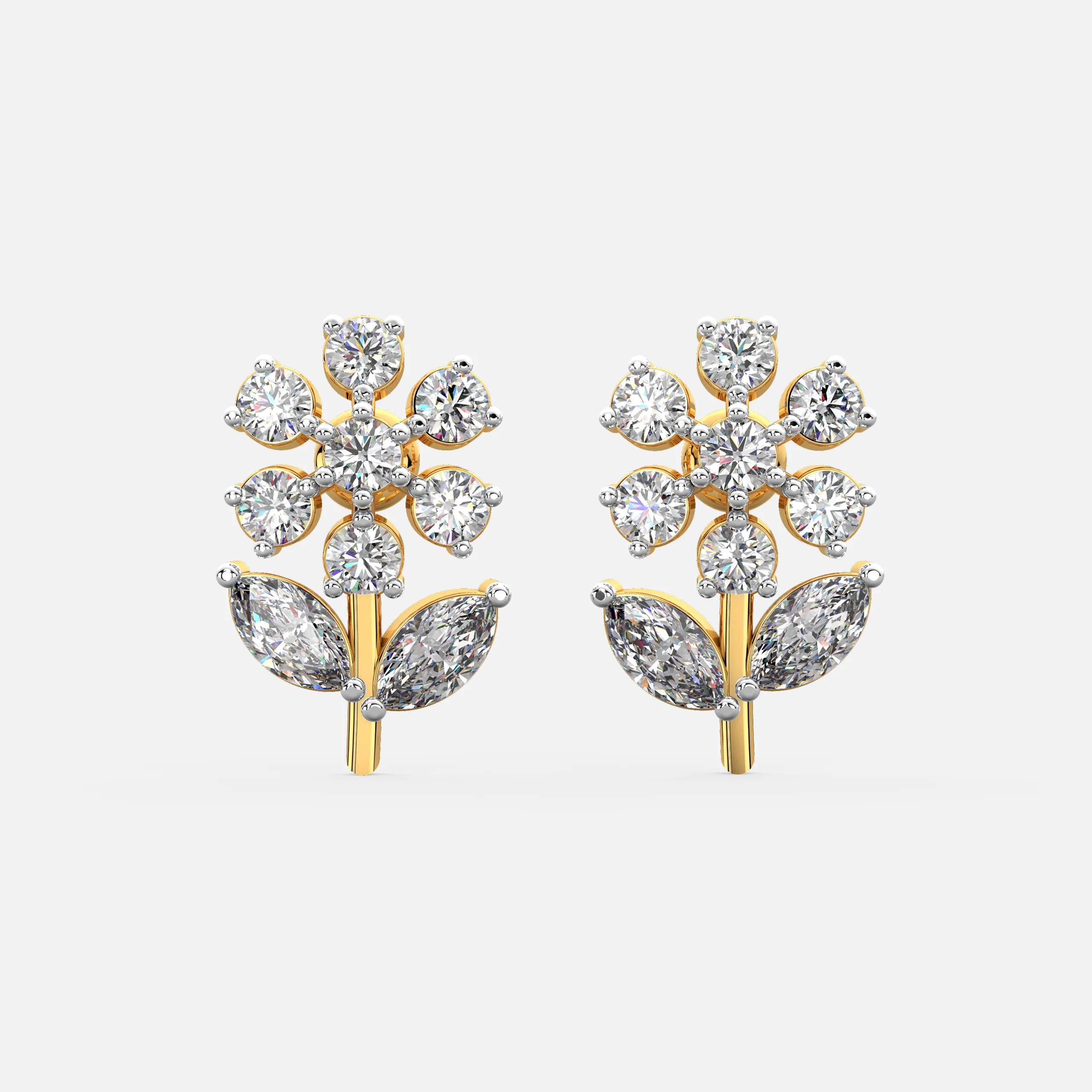 Sunflower Diamond Earrings