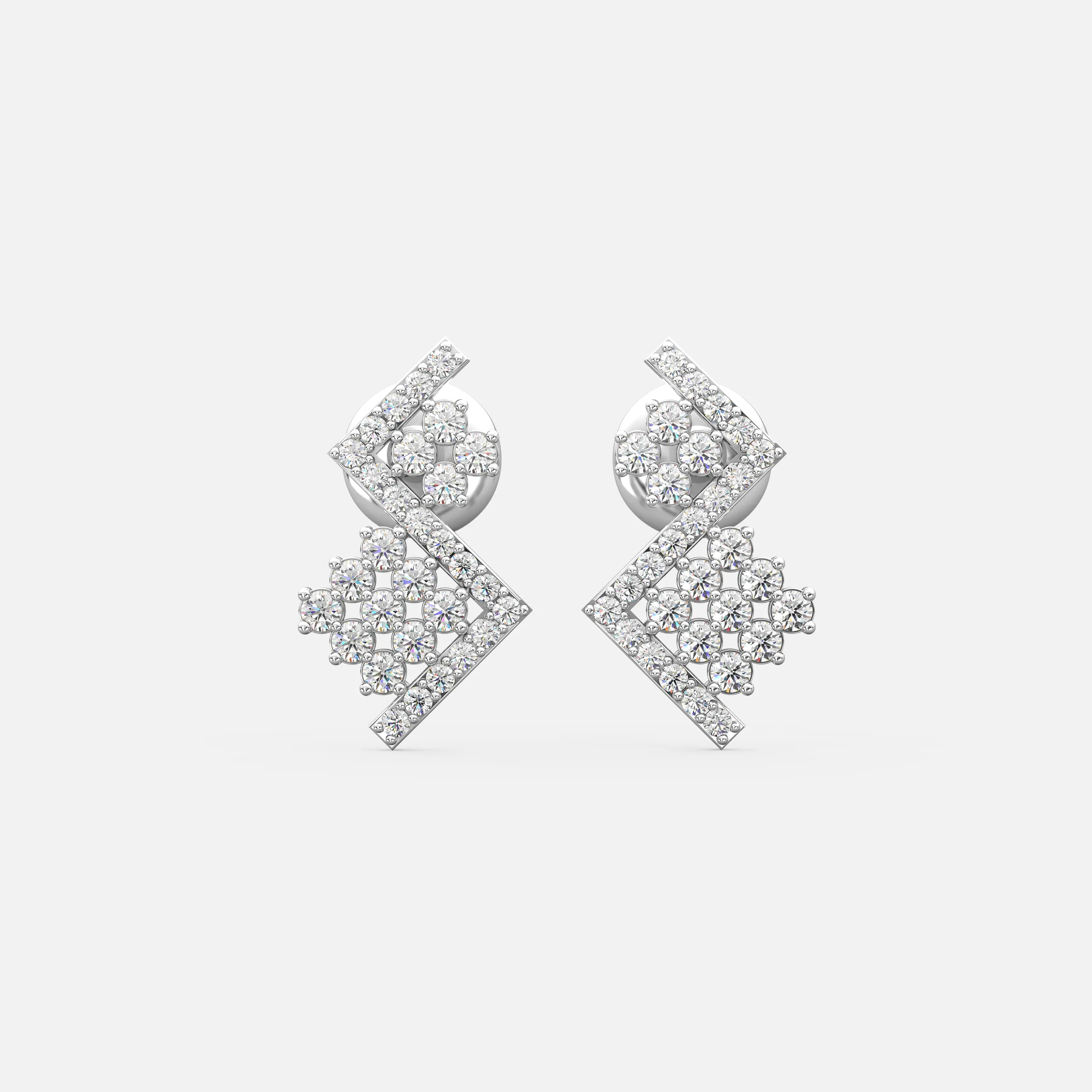 Diamond Arrow Bloom Studs