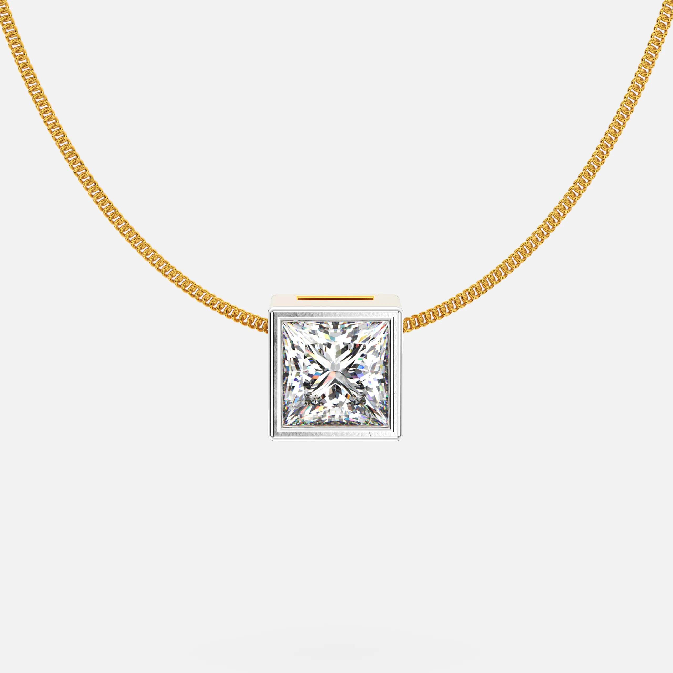 Luxe Square Diamond Pendant