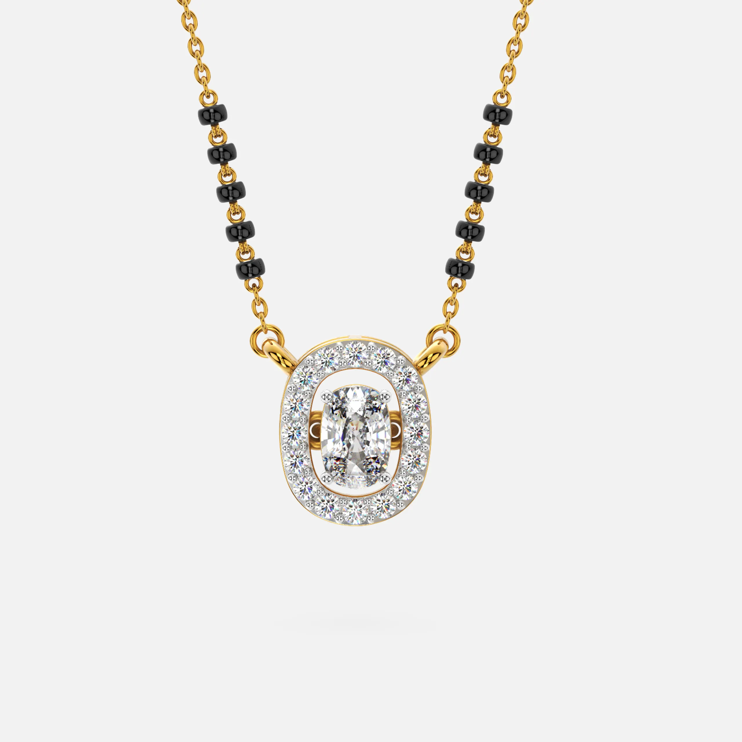 Diamond Halo Mangalsutra