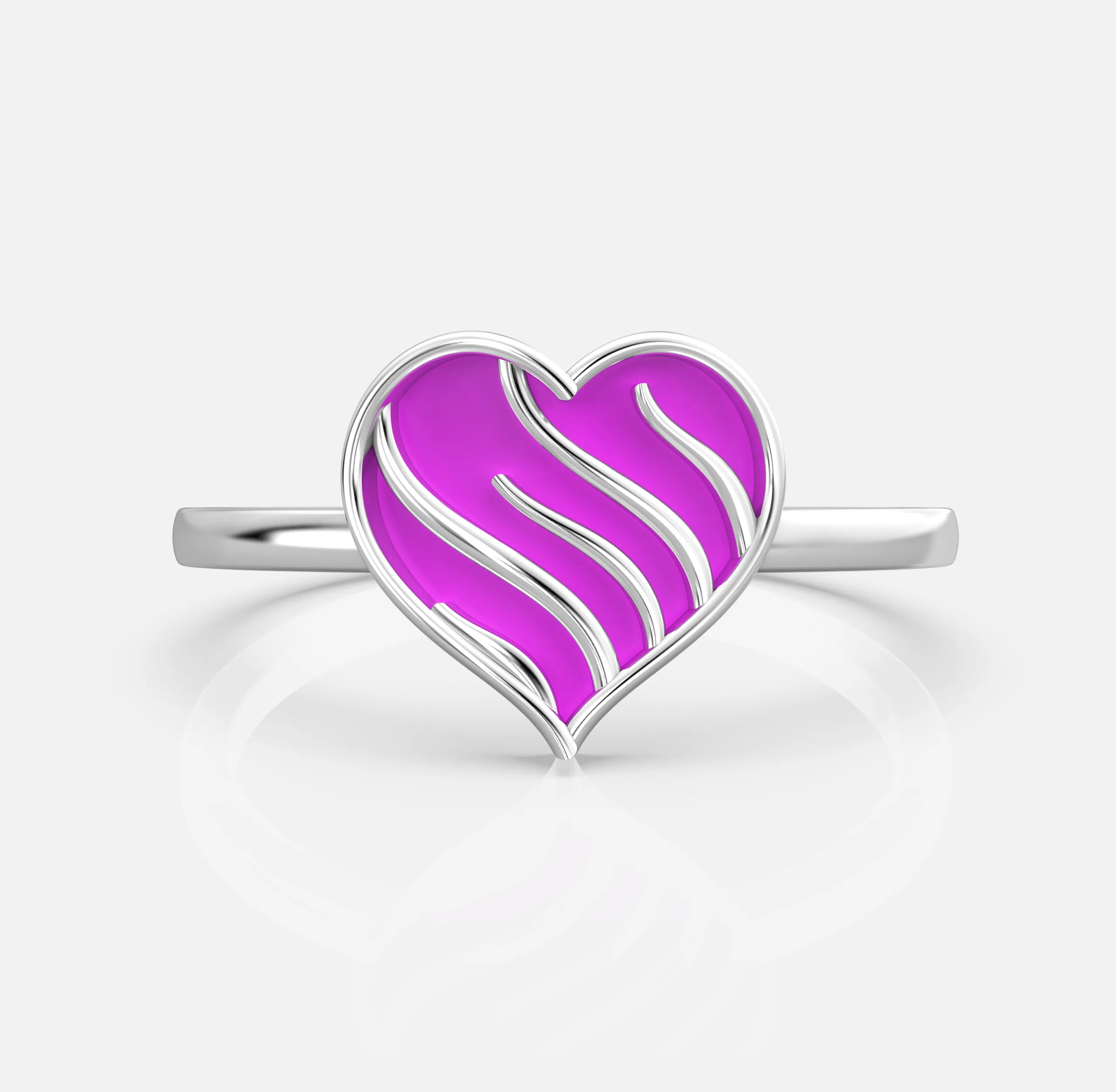Amoura Wave Heart Ring