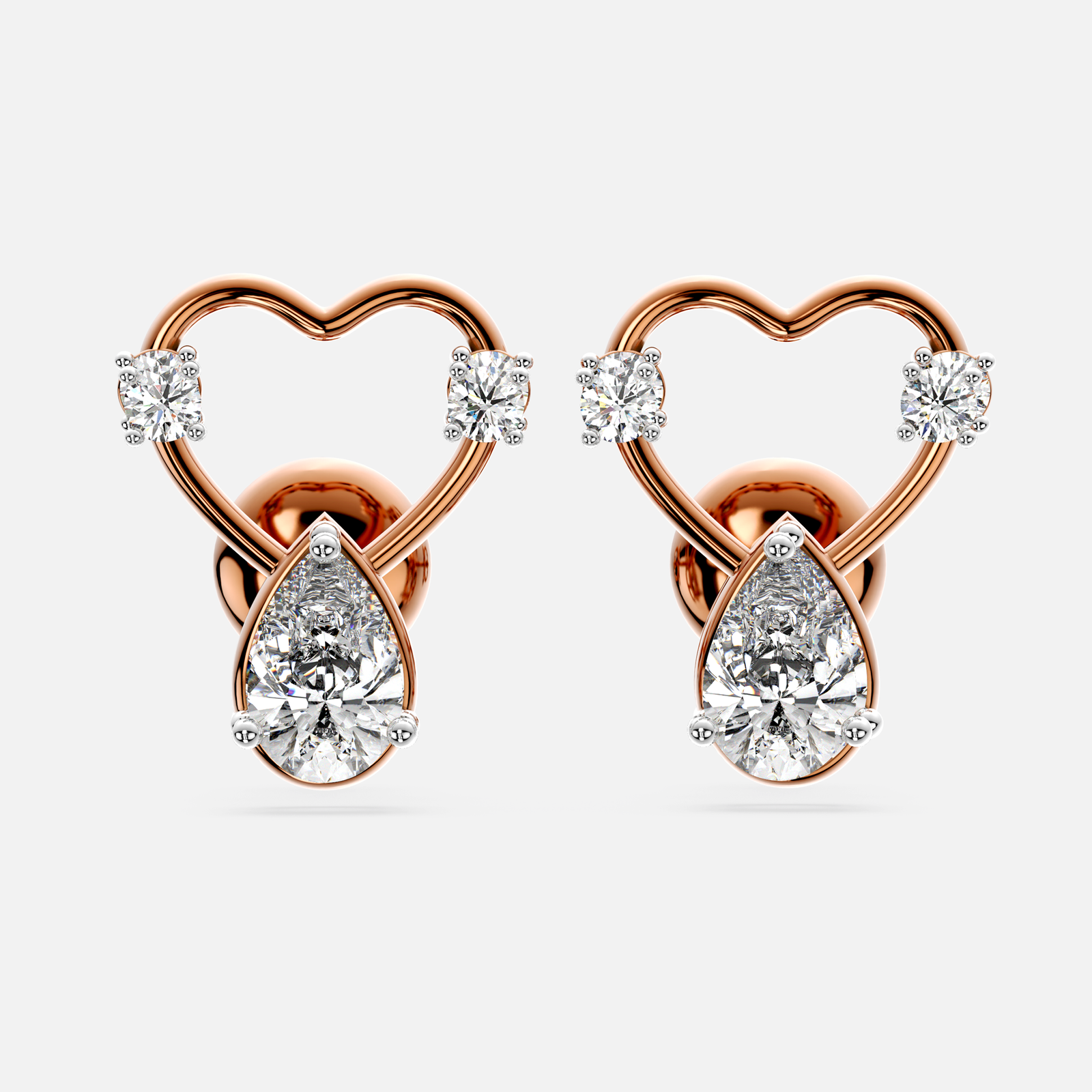 Heartdrop Elegance Diamond Earrings