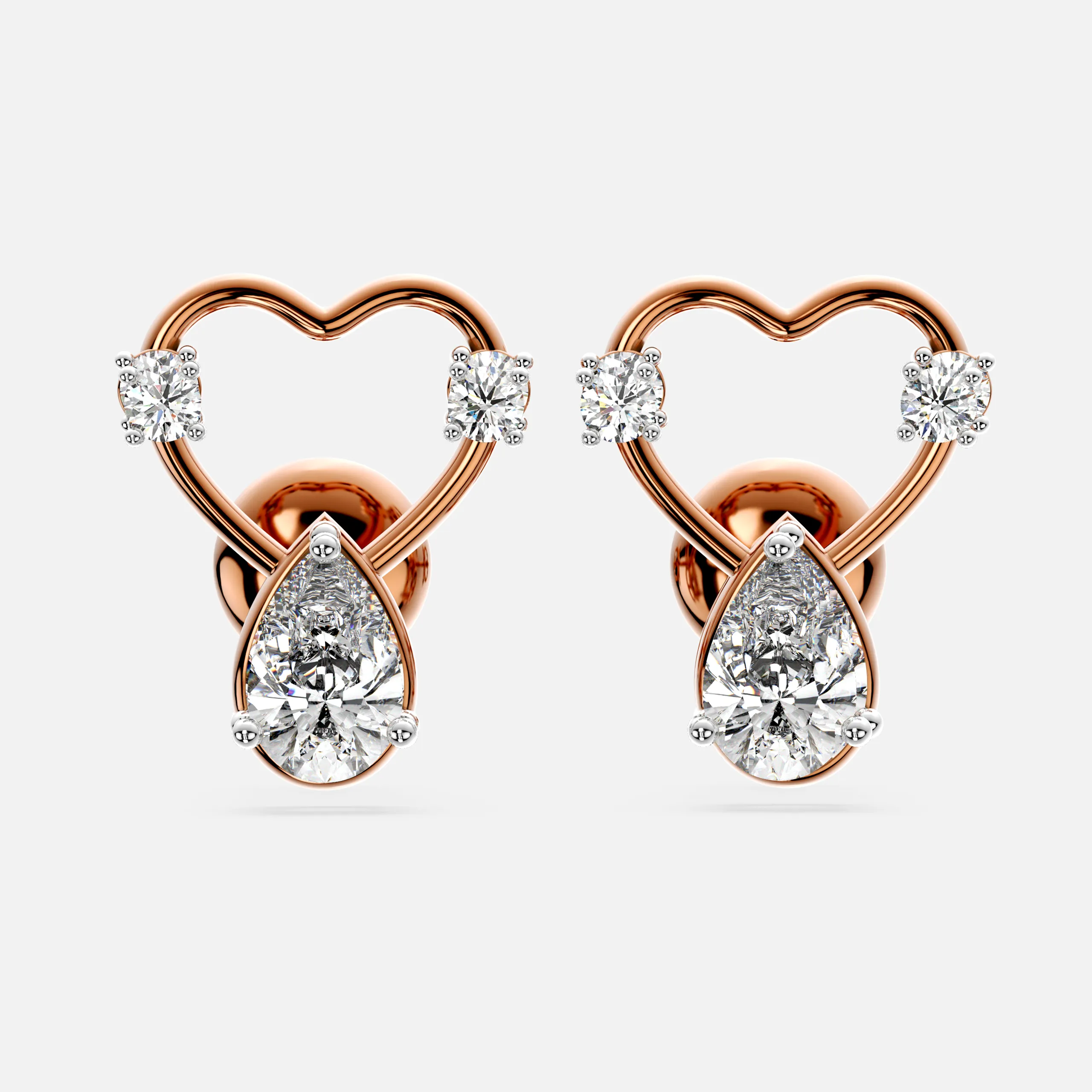 Heartdrop Elegance Diamond Earrings