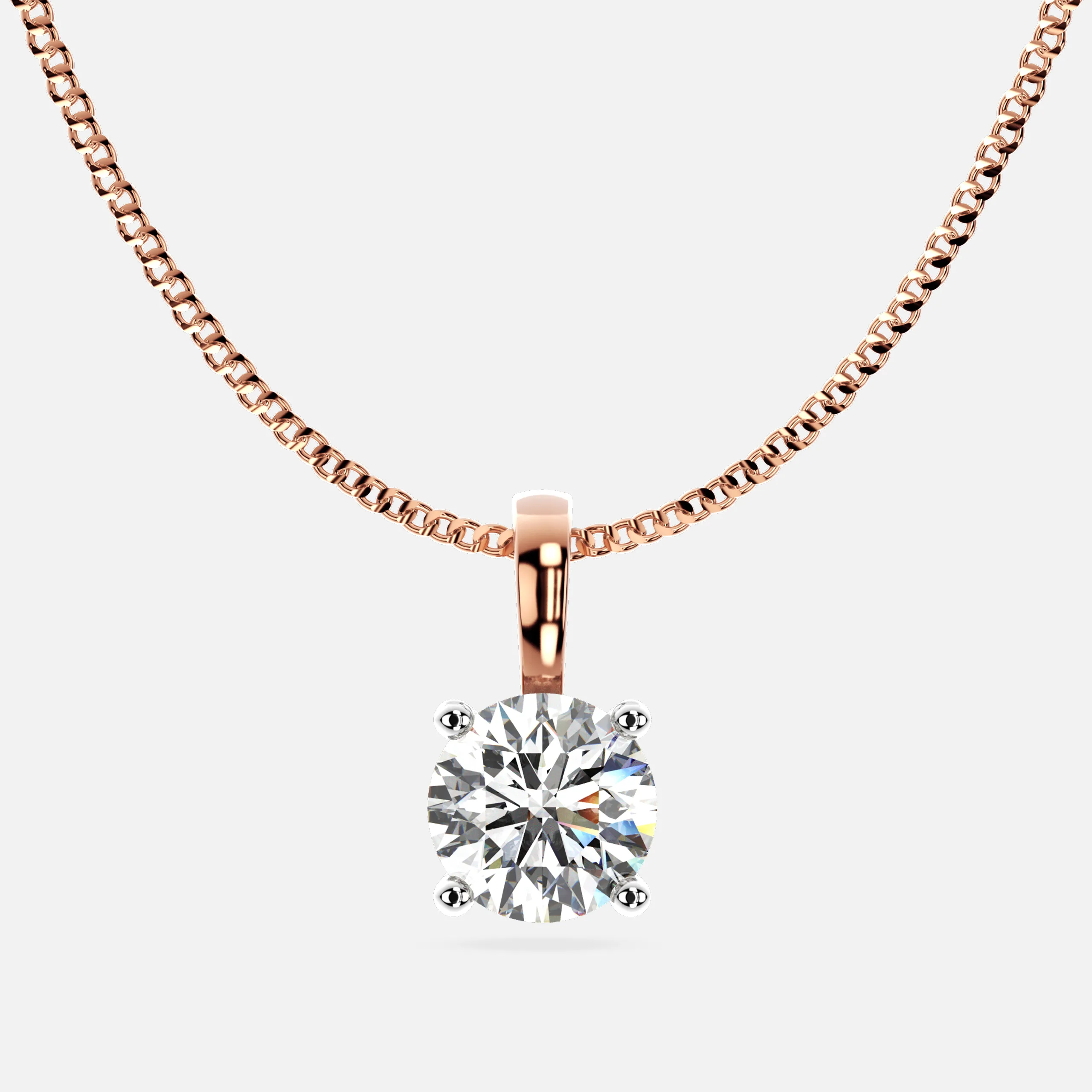 Round Solitaire Pendant