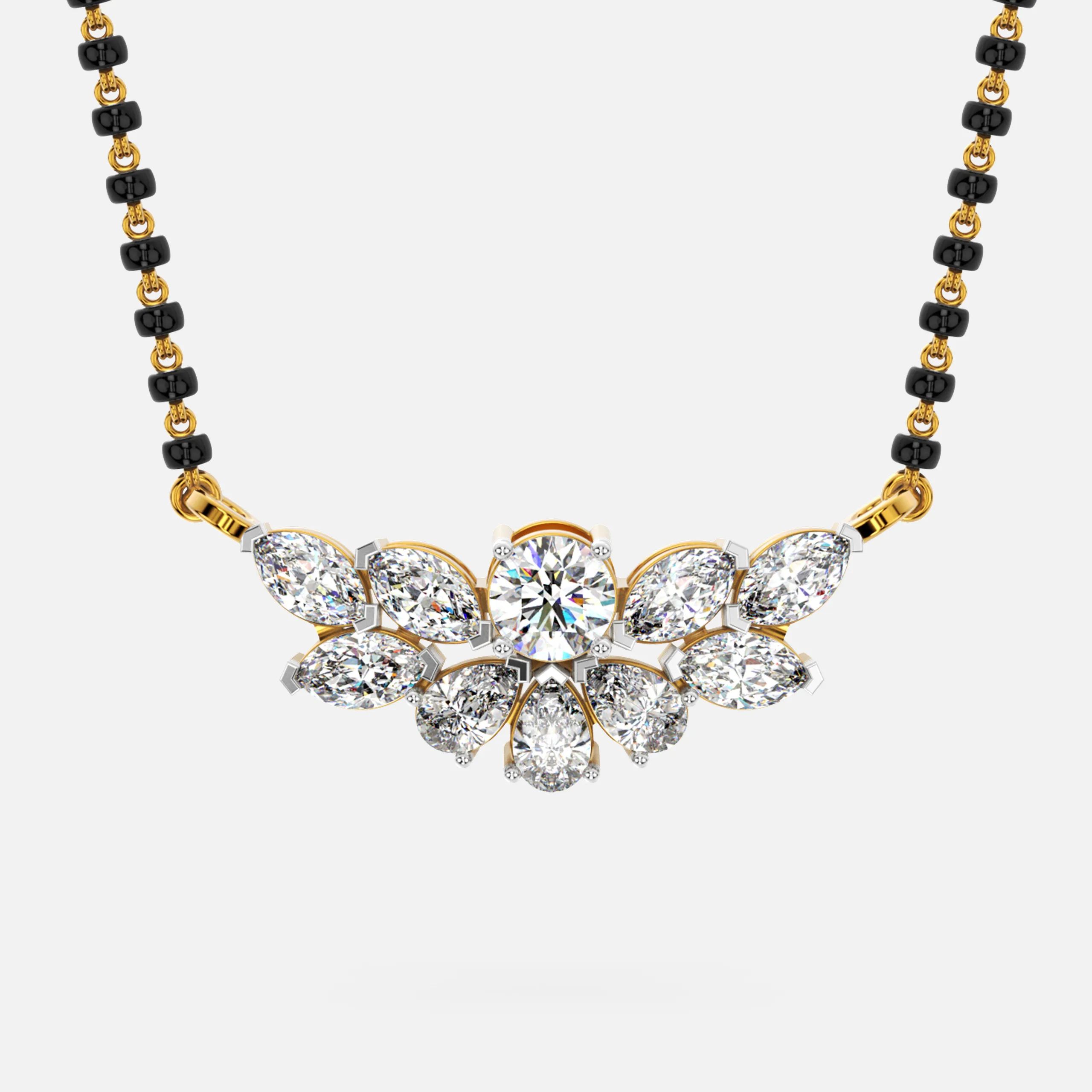 Radiant Petal Diamond Mangalsutra