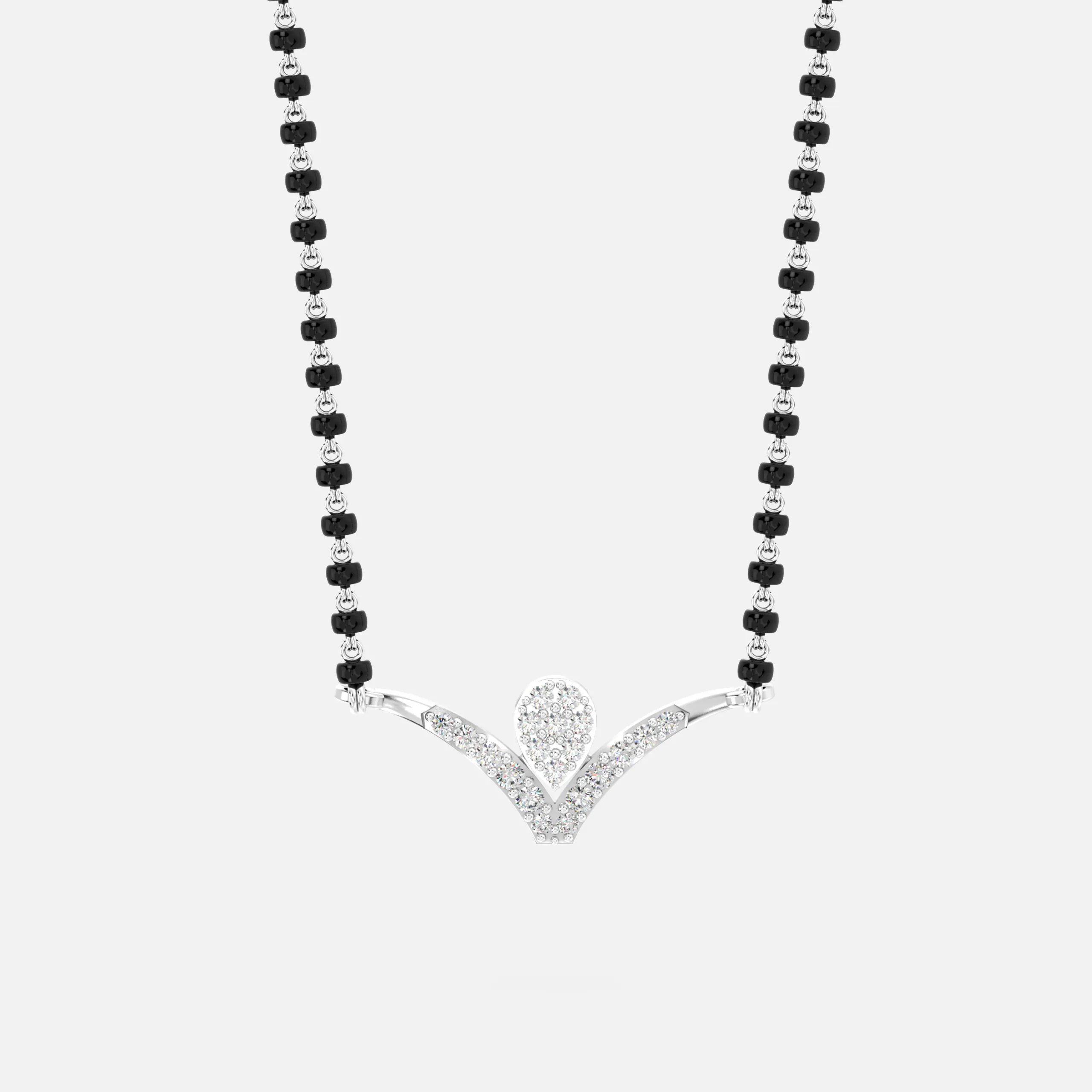 Diamond Heart Arc Mangalsutra