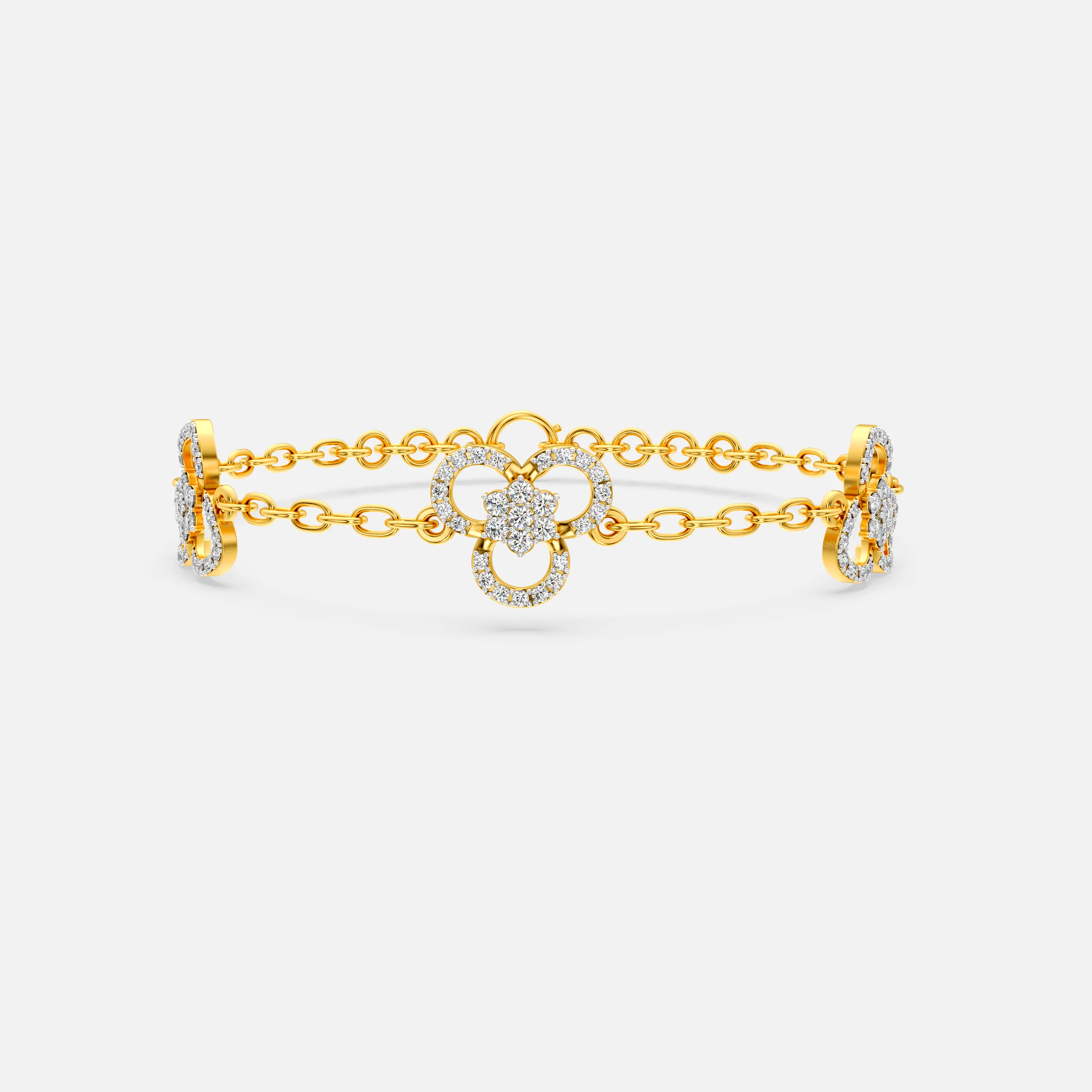 Floral Trio Diamond Bracelet
