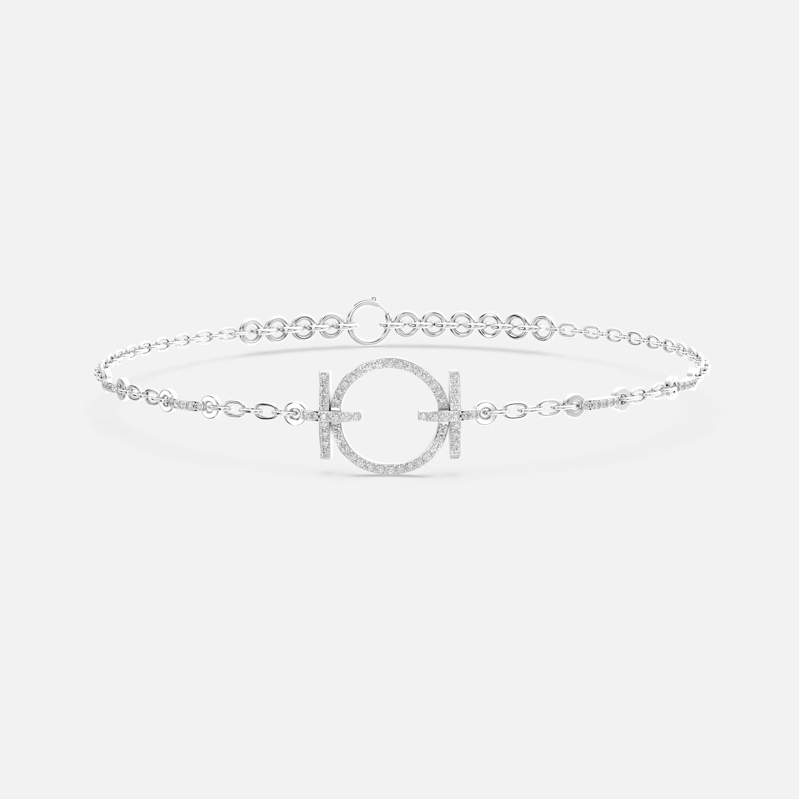 Halo Chain Diamond Bracelet