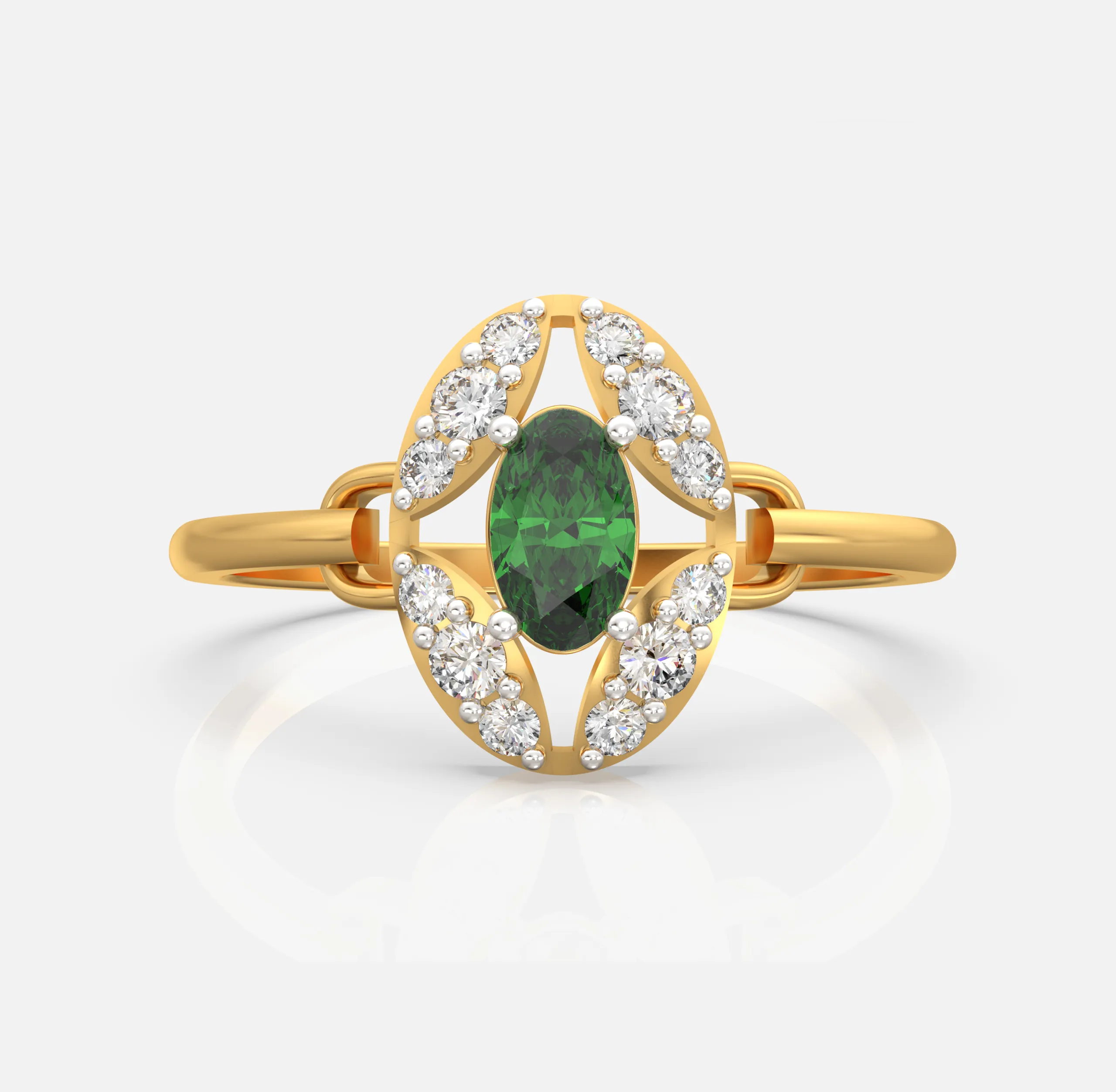 Eterna Oval Halo Ring