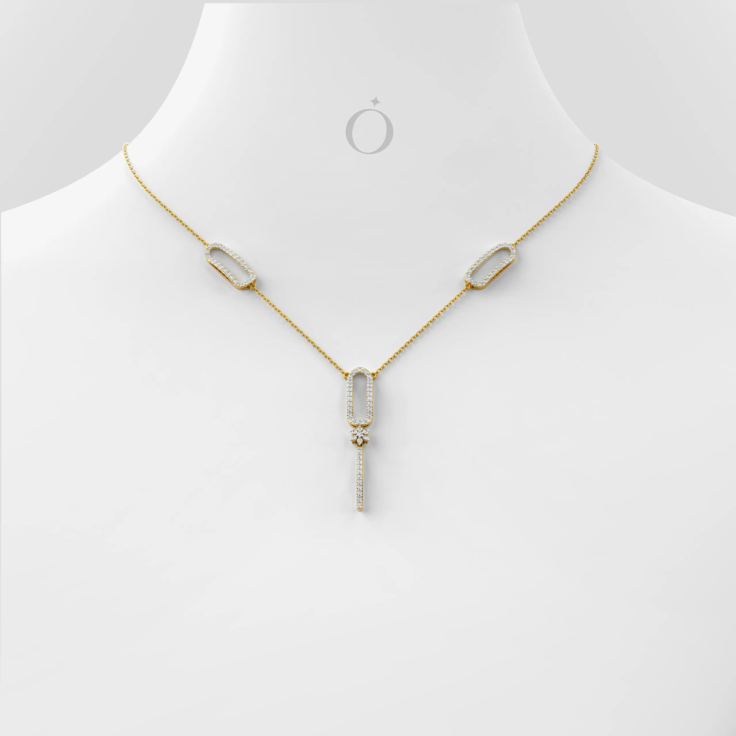 Minimalist Link Diamond Necklace