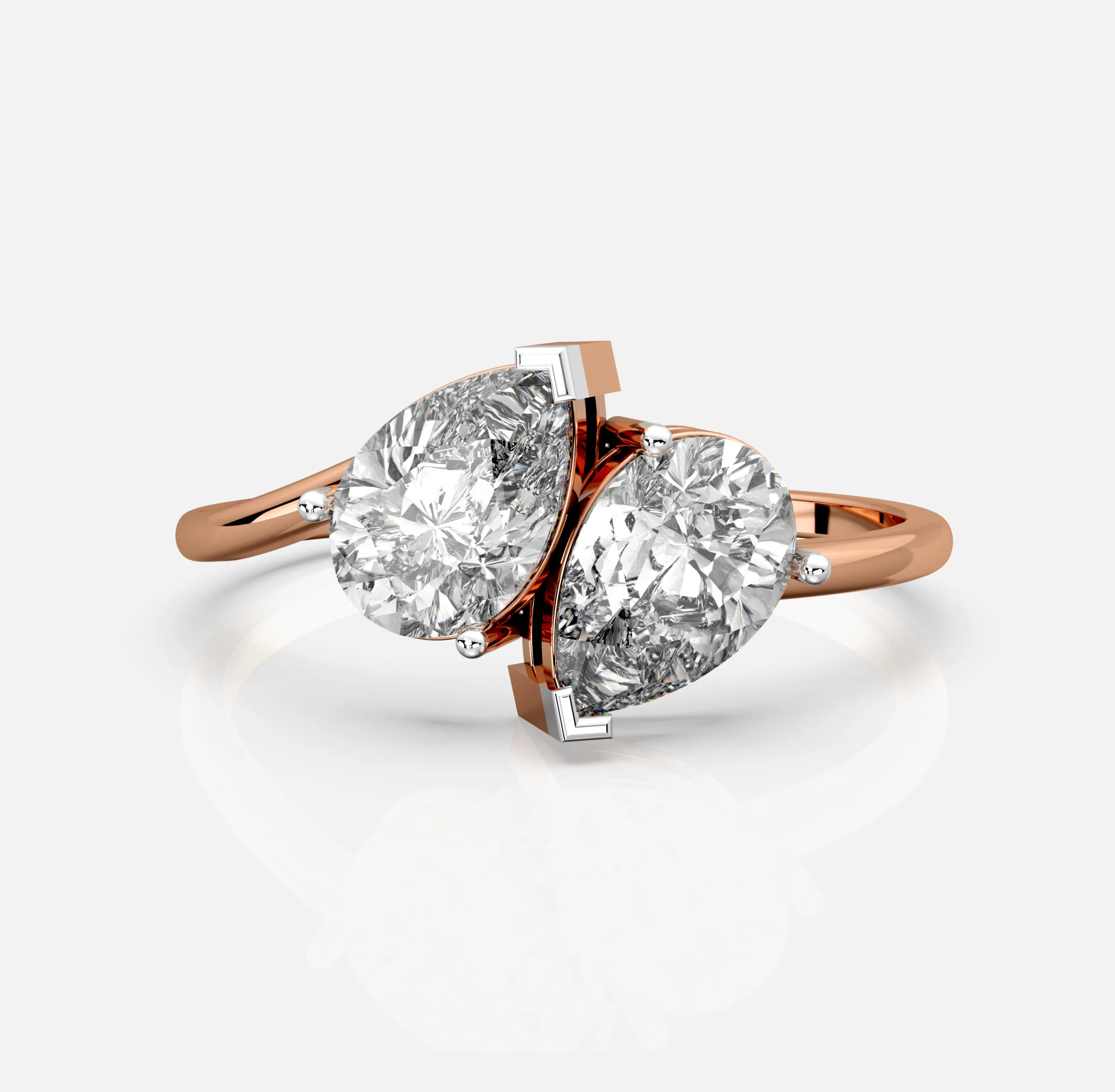Twin Embrace Diamond Ring