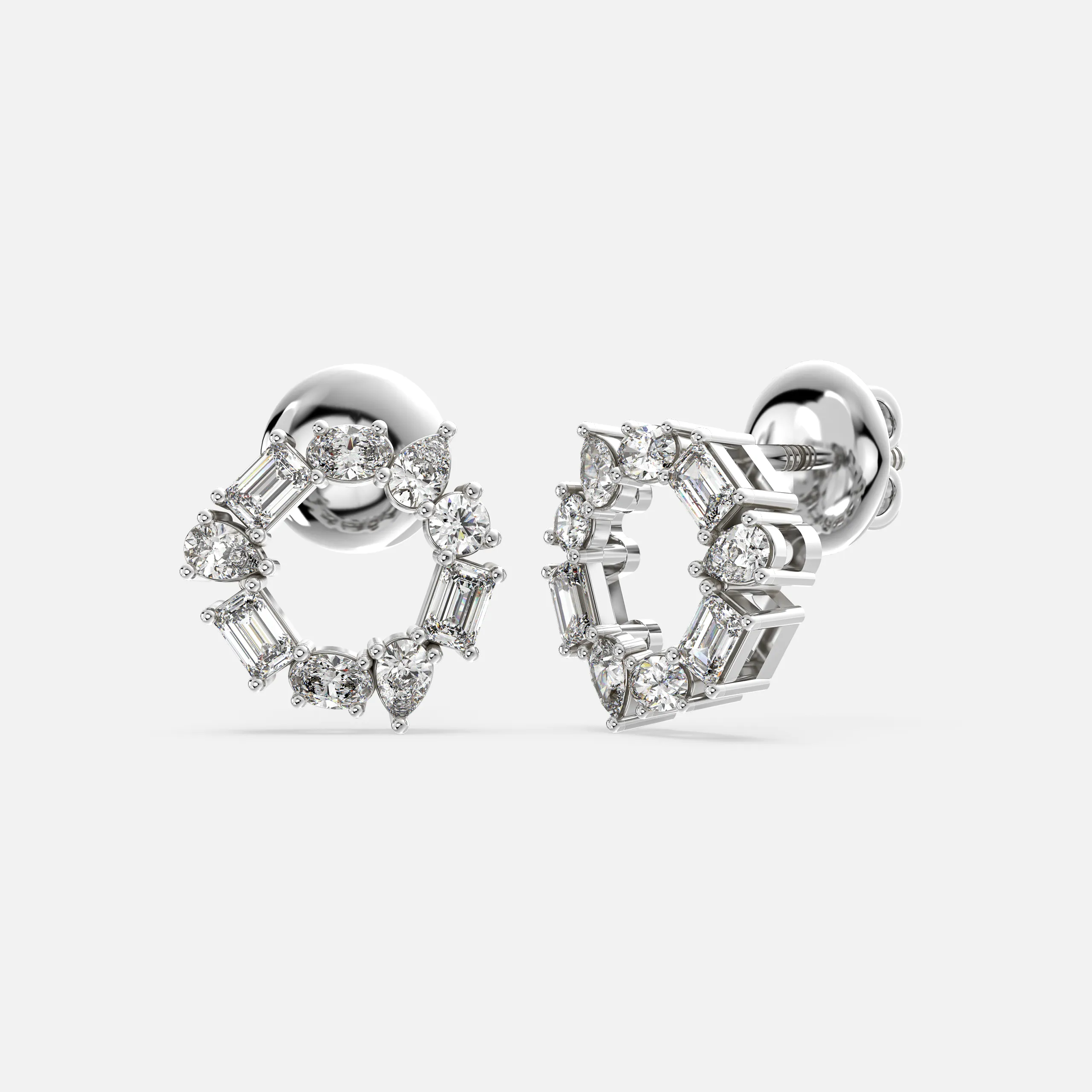 Lumi Circle Diamond Earrings