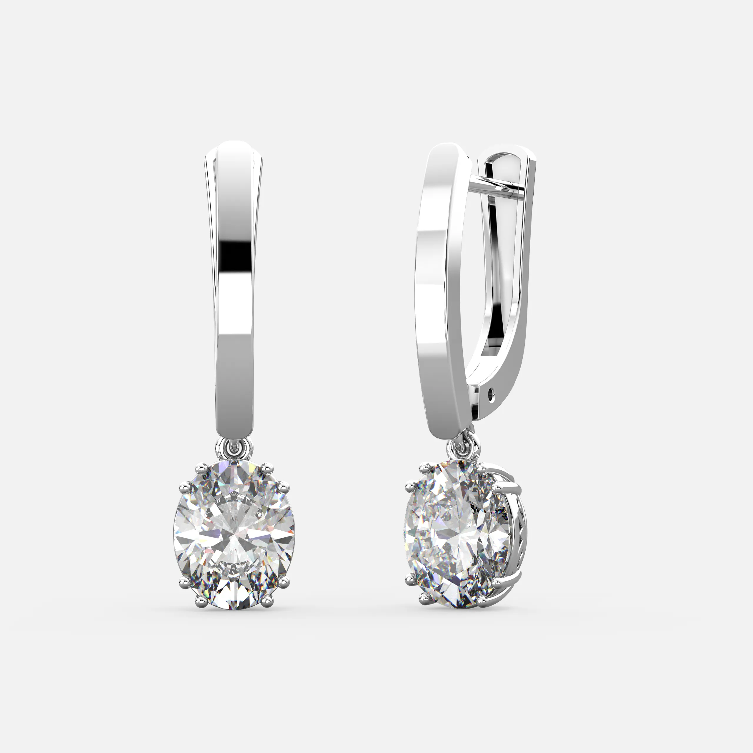 Eternal Oval Drop Earrings