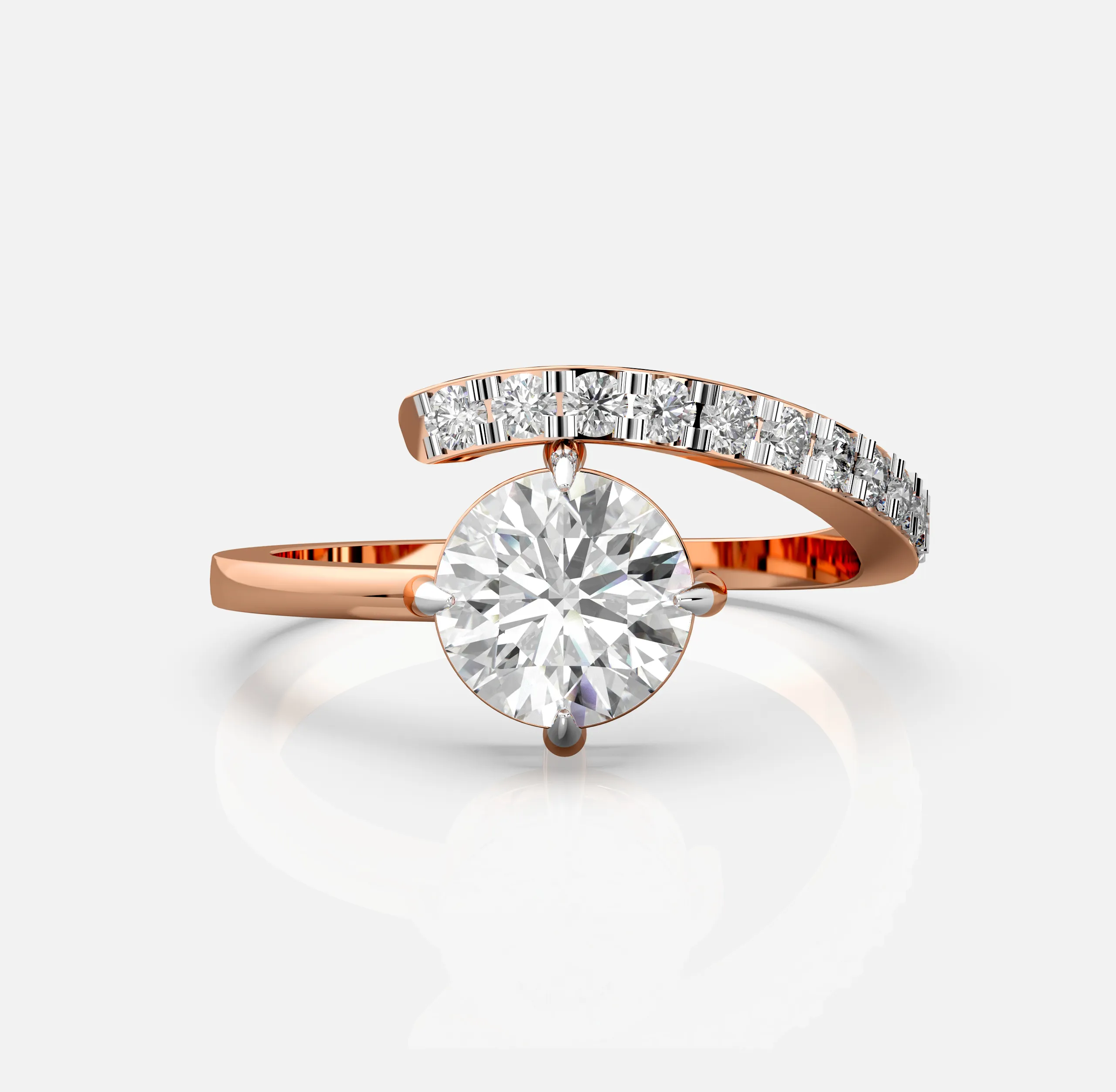 Crescent Curve Ring